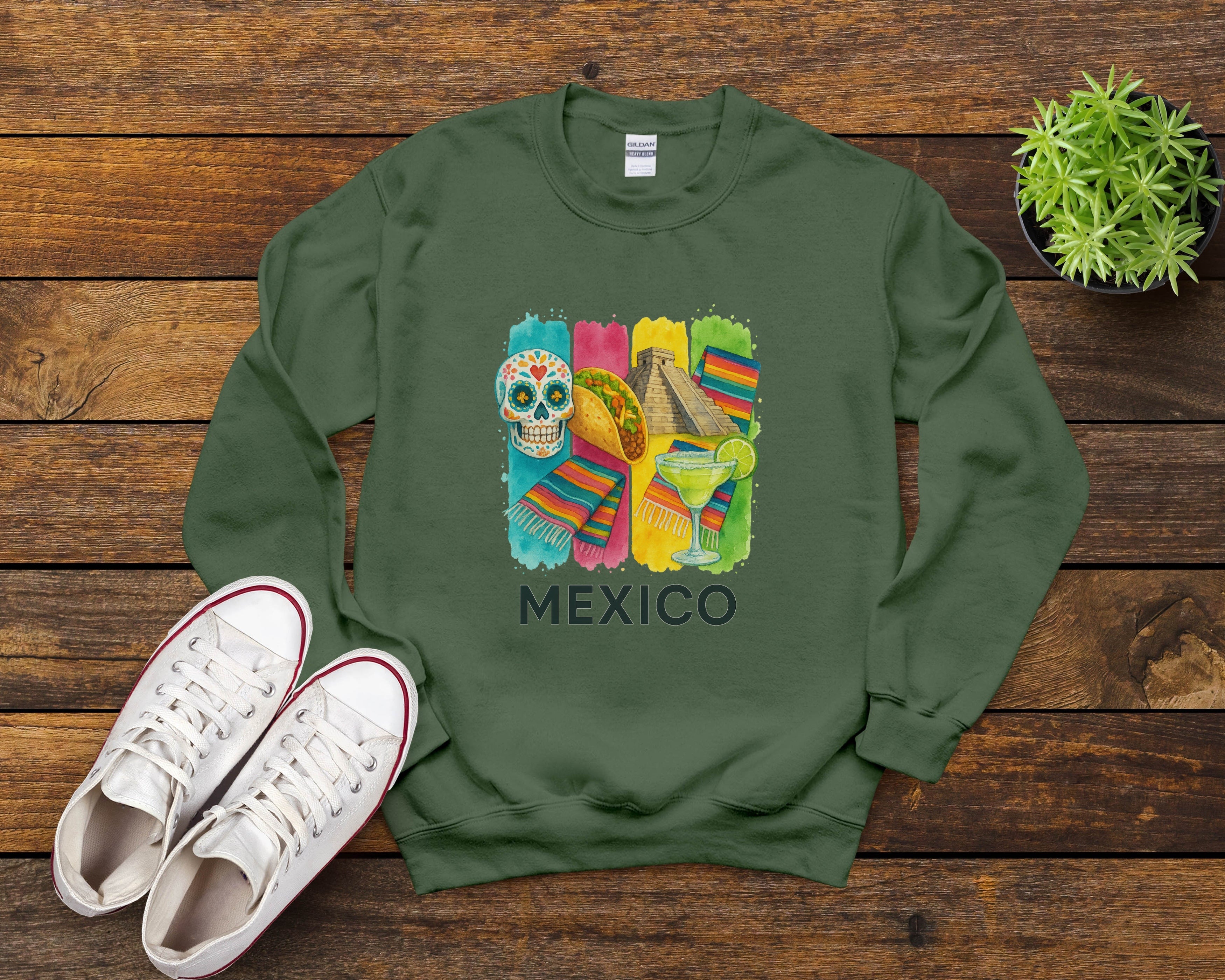 Mexico Brushstroke Watercolor Sweatshirt