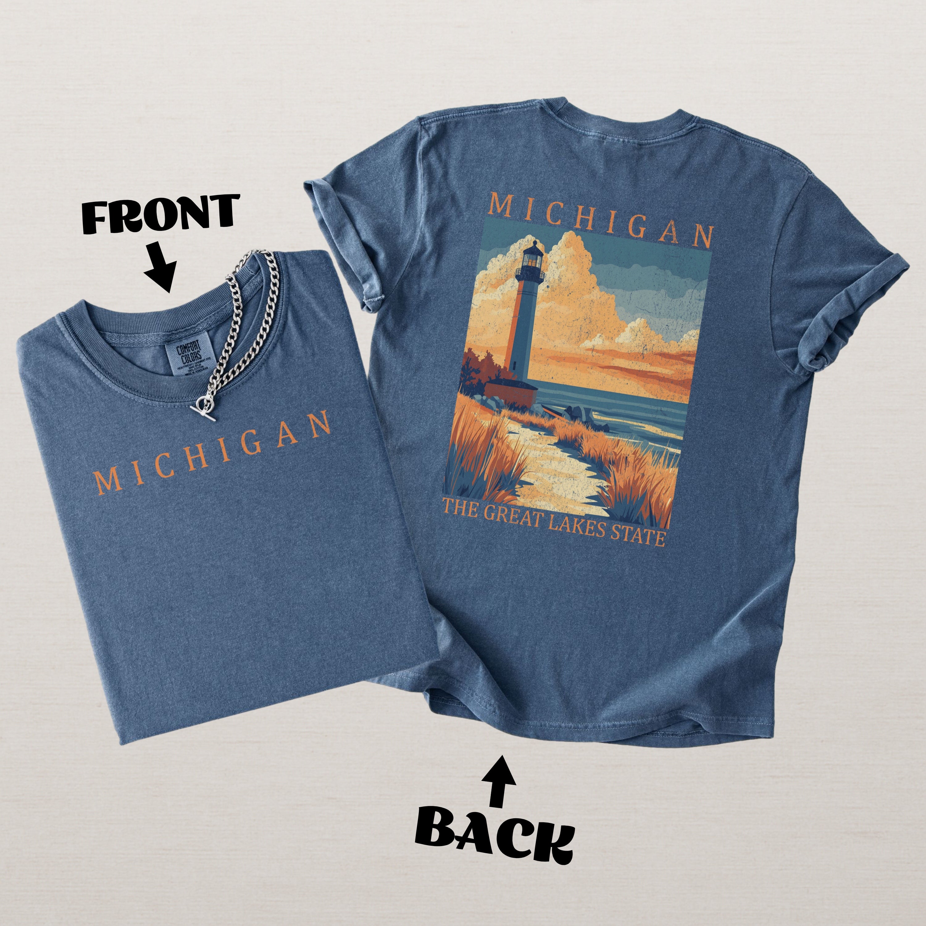Michigan Scenic Poster Comfort Colors Shirt