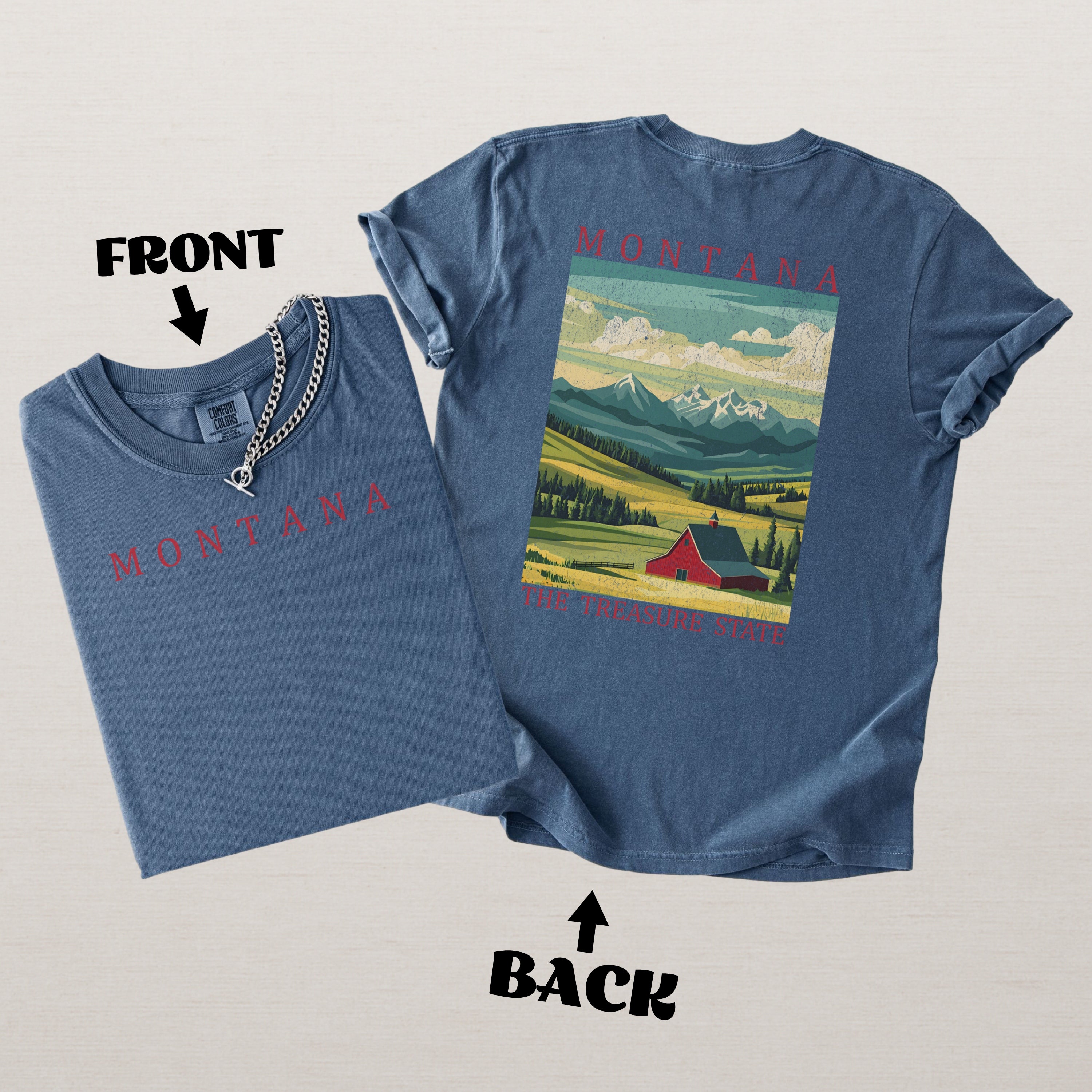 Montana Scenic Poster Comfort Colors Shirt