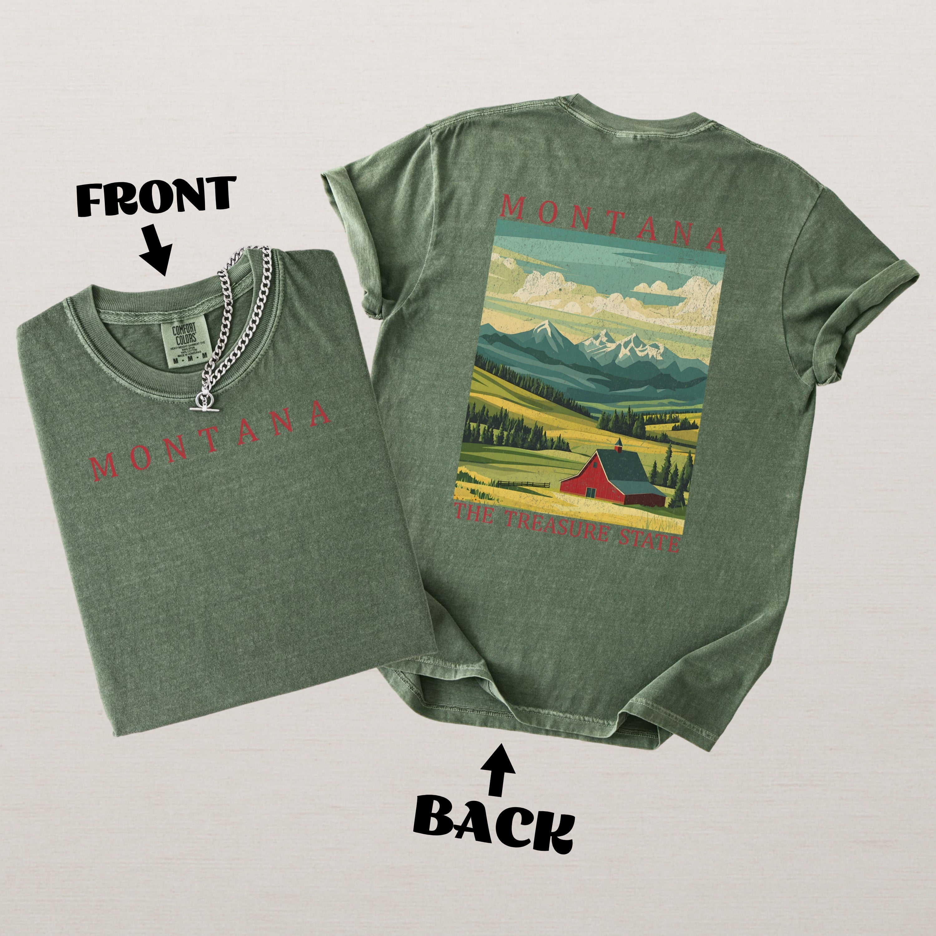 Montana Scenic Poster Comfort Colors Shirt