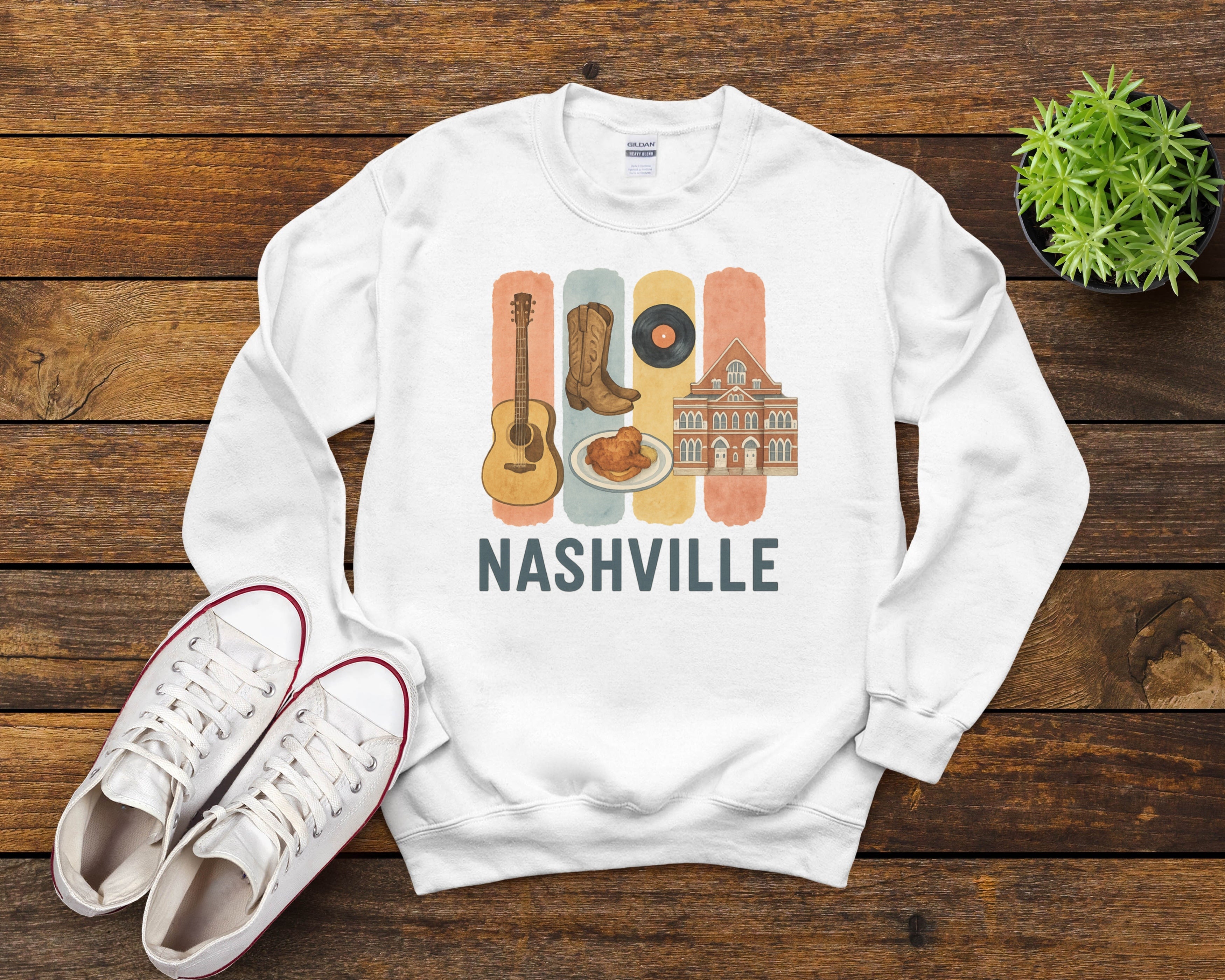 Nashville Brushstroke Watercolor Sweatshirt