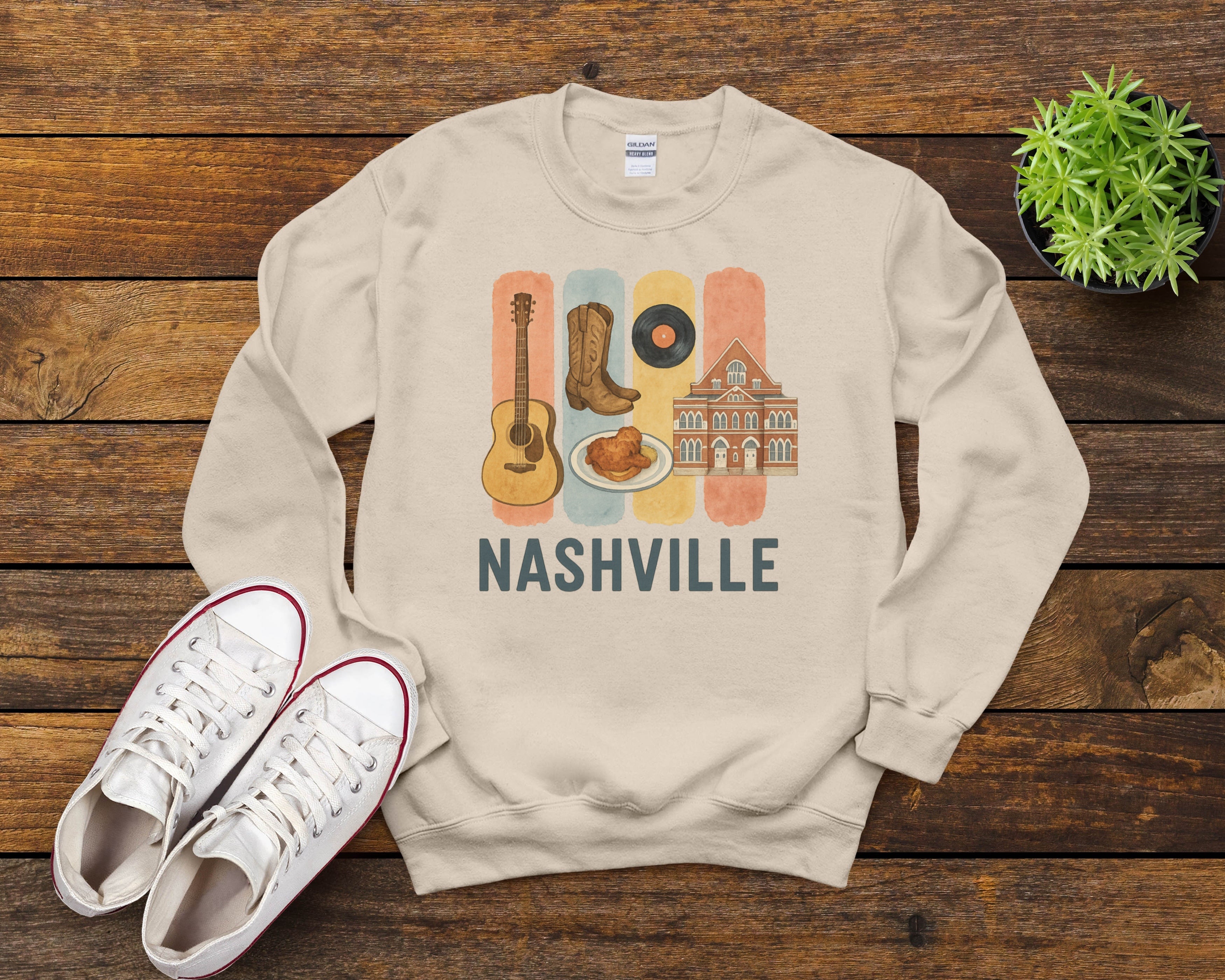 Nashville Brushstroke Watercolor Sweatshirt