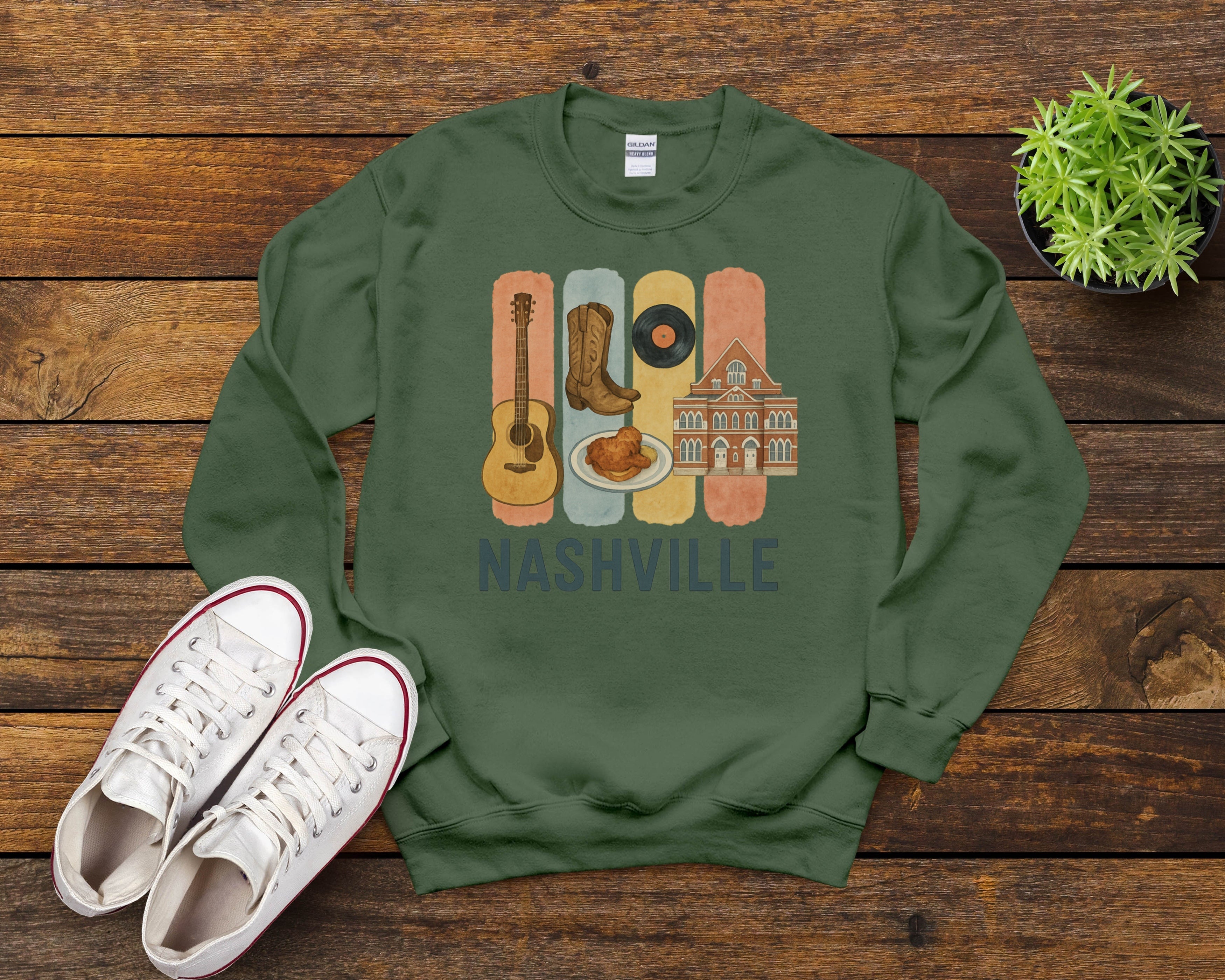 Nashville Brushstroke Watercolor Sweatshirt