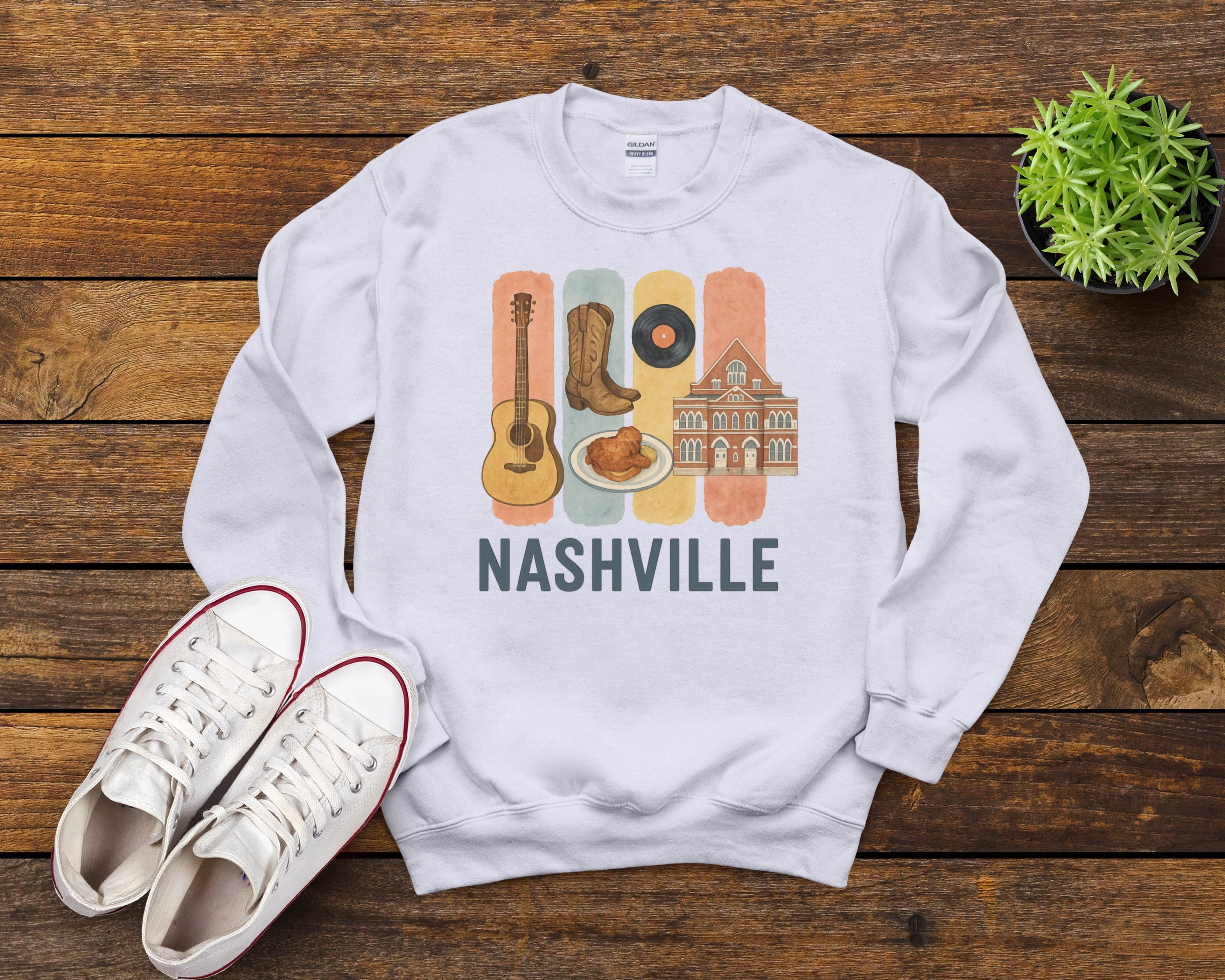 Nashville Brushstroke Watercolor Sweatshirt