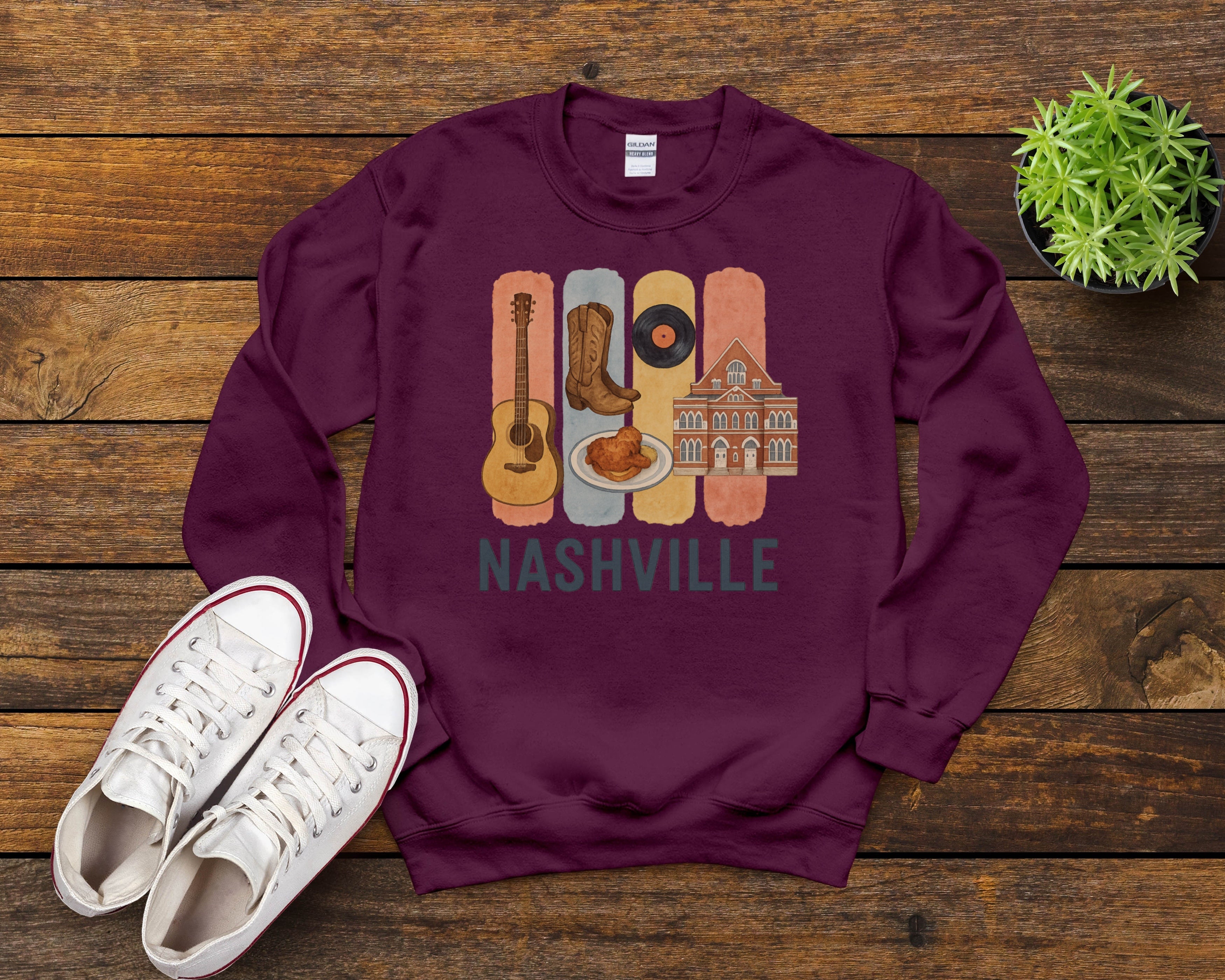 Nashville Brushstroke Watercolor Sweatshirt