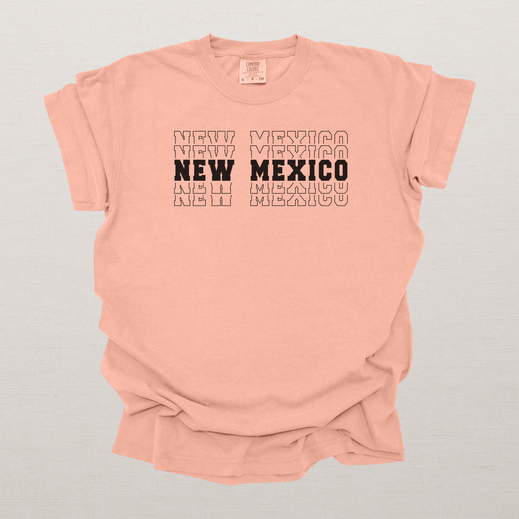 New Mexico Varsity Echo State Shirt | Comfort Colors Black Text