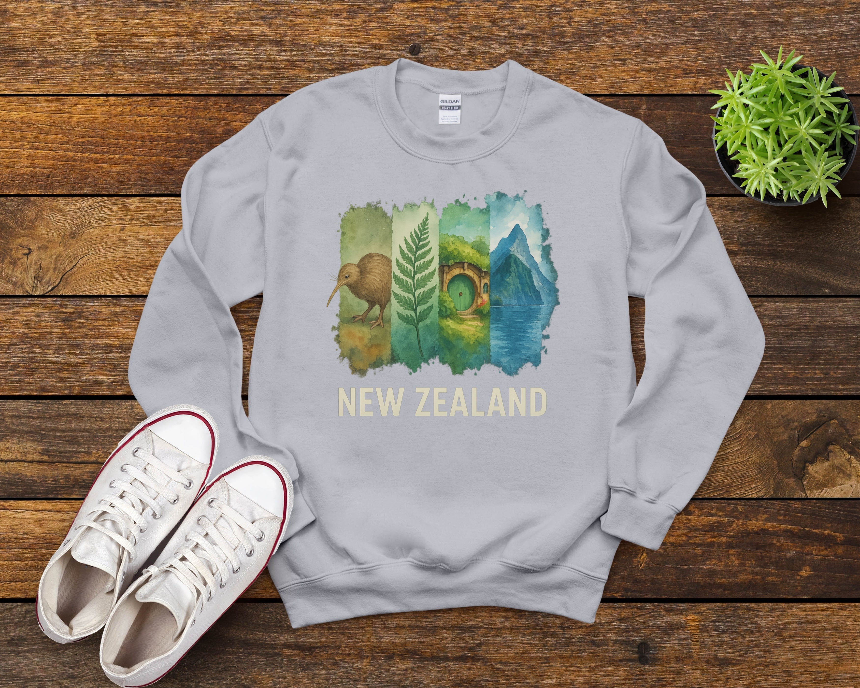 New Zealand Brushstroke Watercolor Sweatshirt