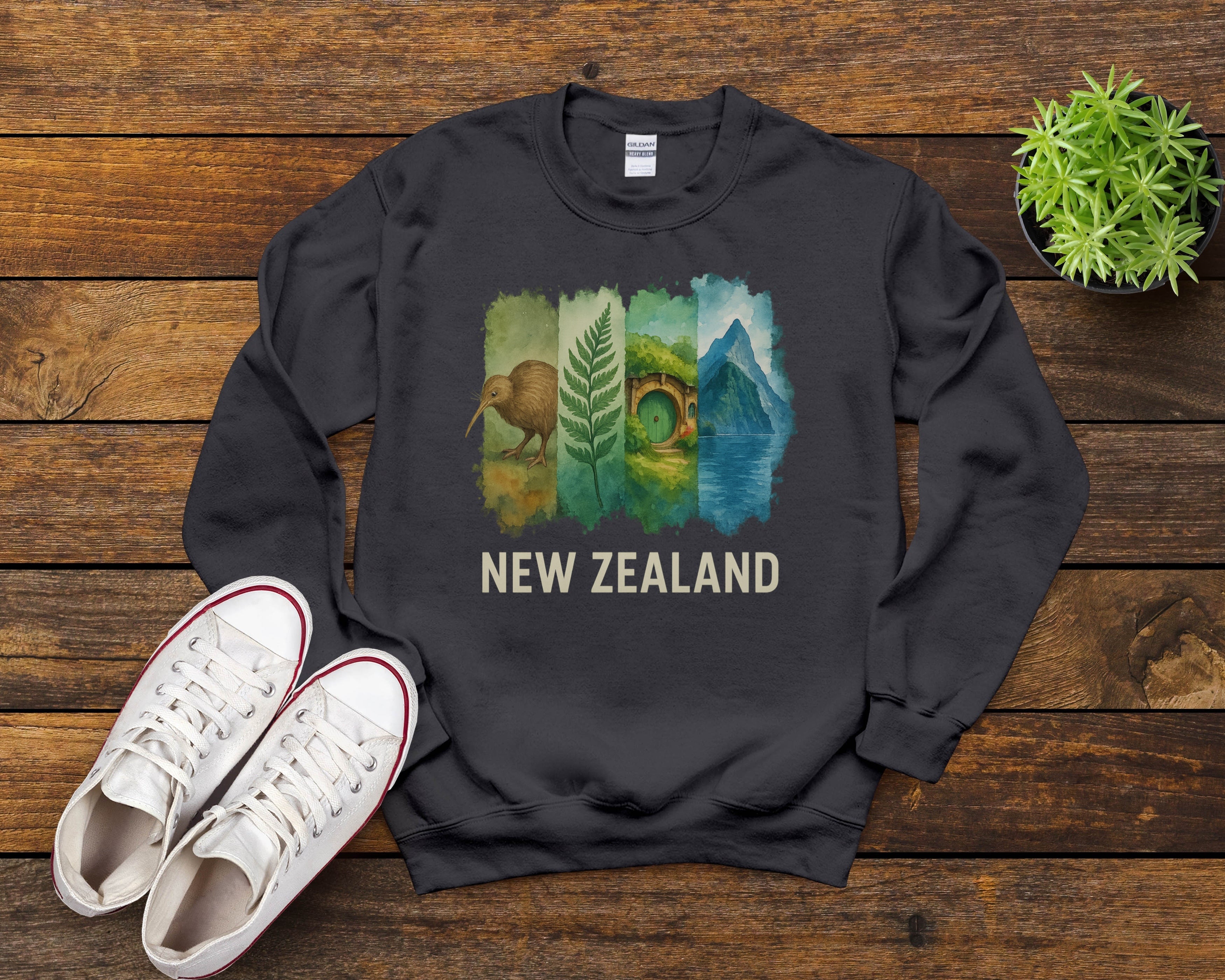 New Zealand Brushstroke Watercolor Sweatshirt