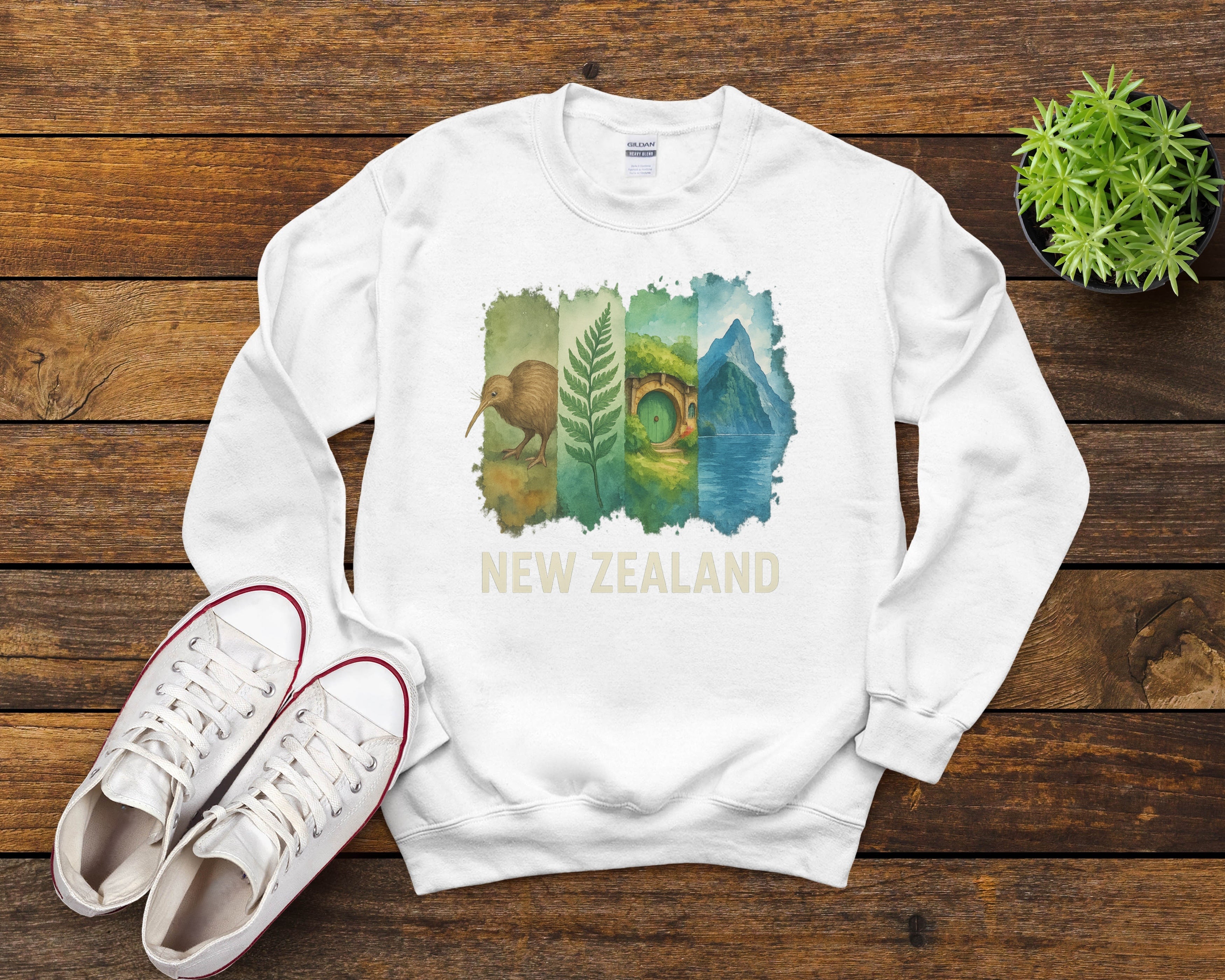 New Zealand Brushstroke Watercolor Sweatshirt