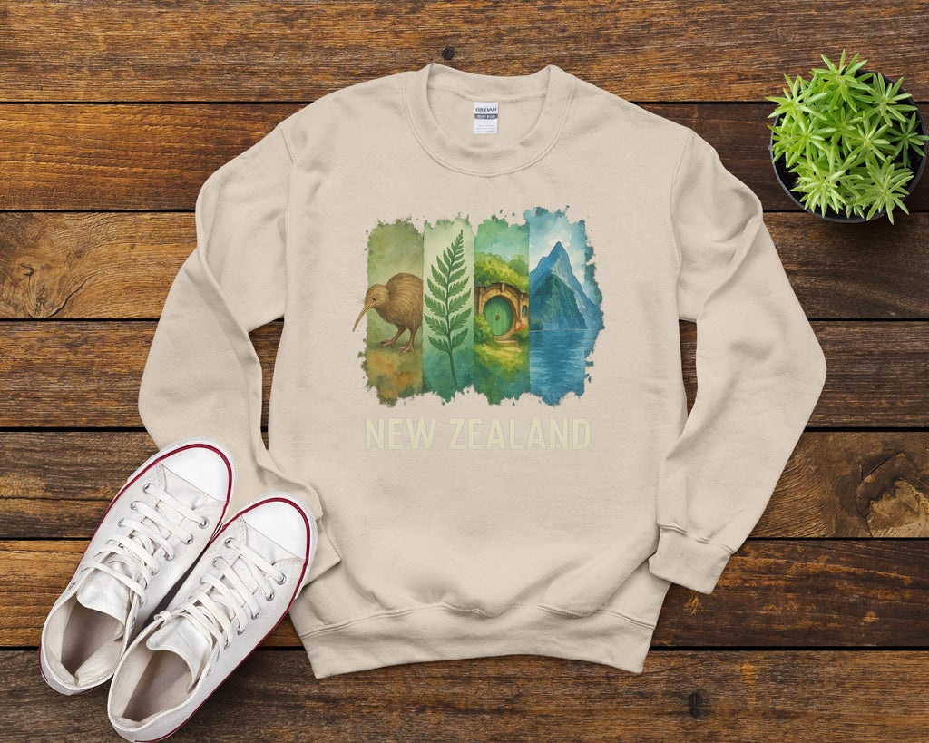 New Zealand Brushstroke Watercolor Sweatshirt