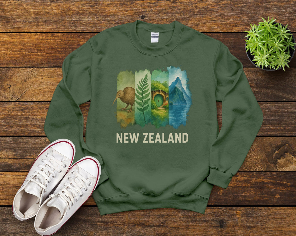 New Zealand Brushstroke Watercolor Sweatshirt