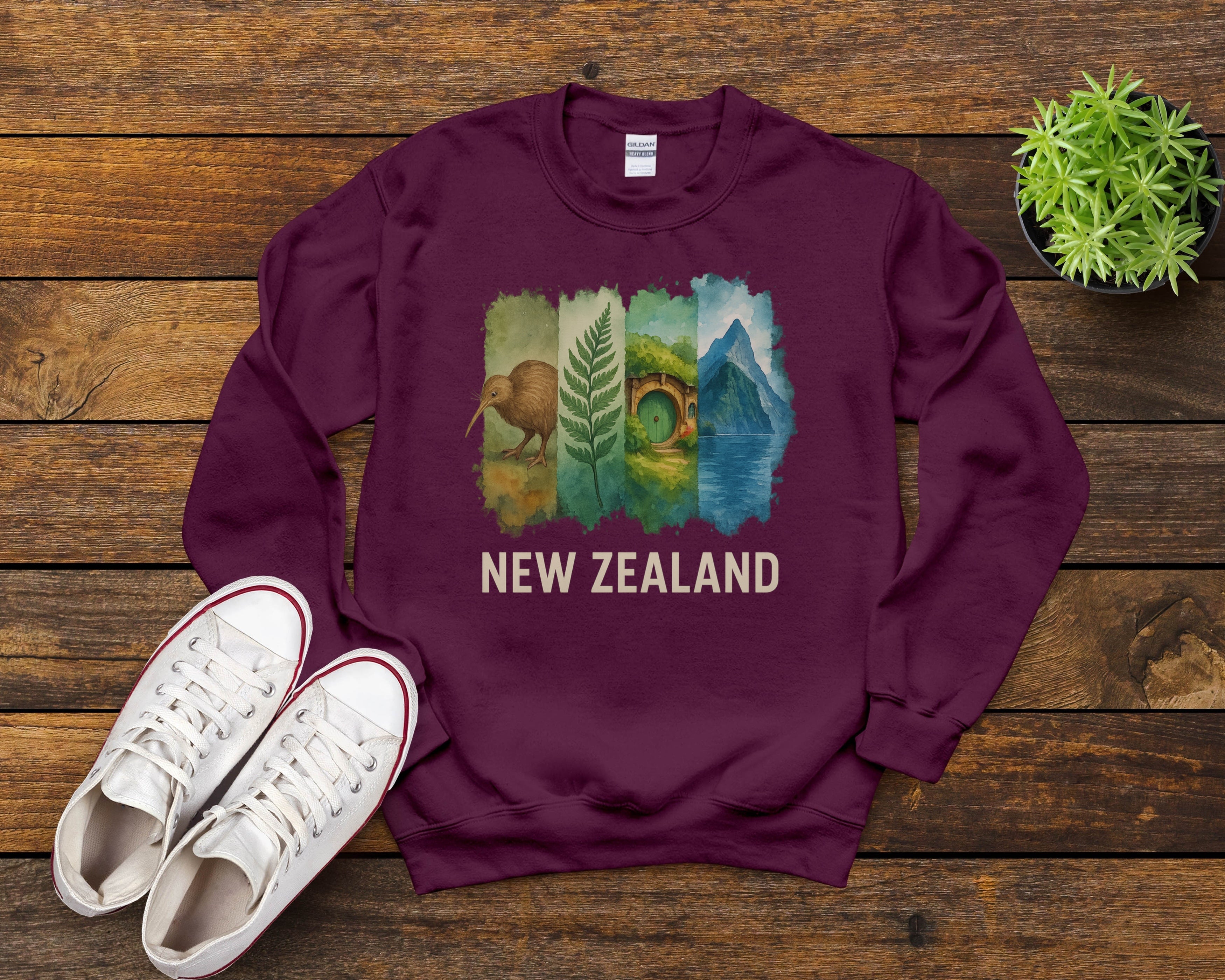 New Zealand Brushstroke Watercolor Sweatshirt