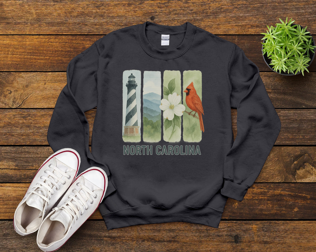North Carolina Brushstroke Watercolor Sweatshirt