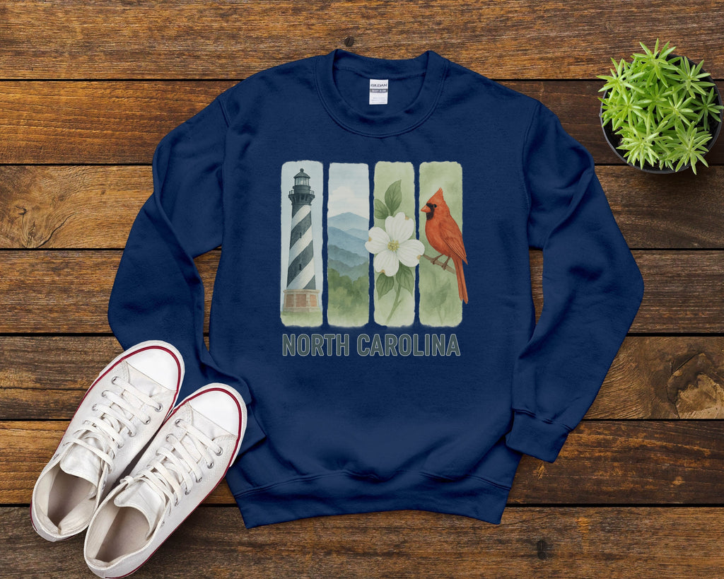 North Carolina Brushstroke Watercolor Sweatshirt