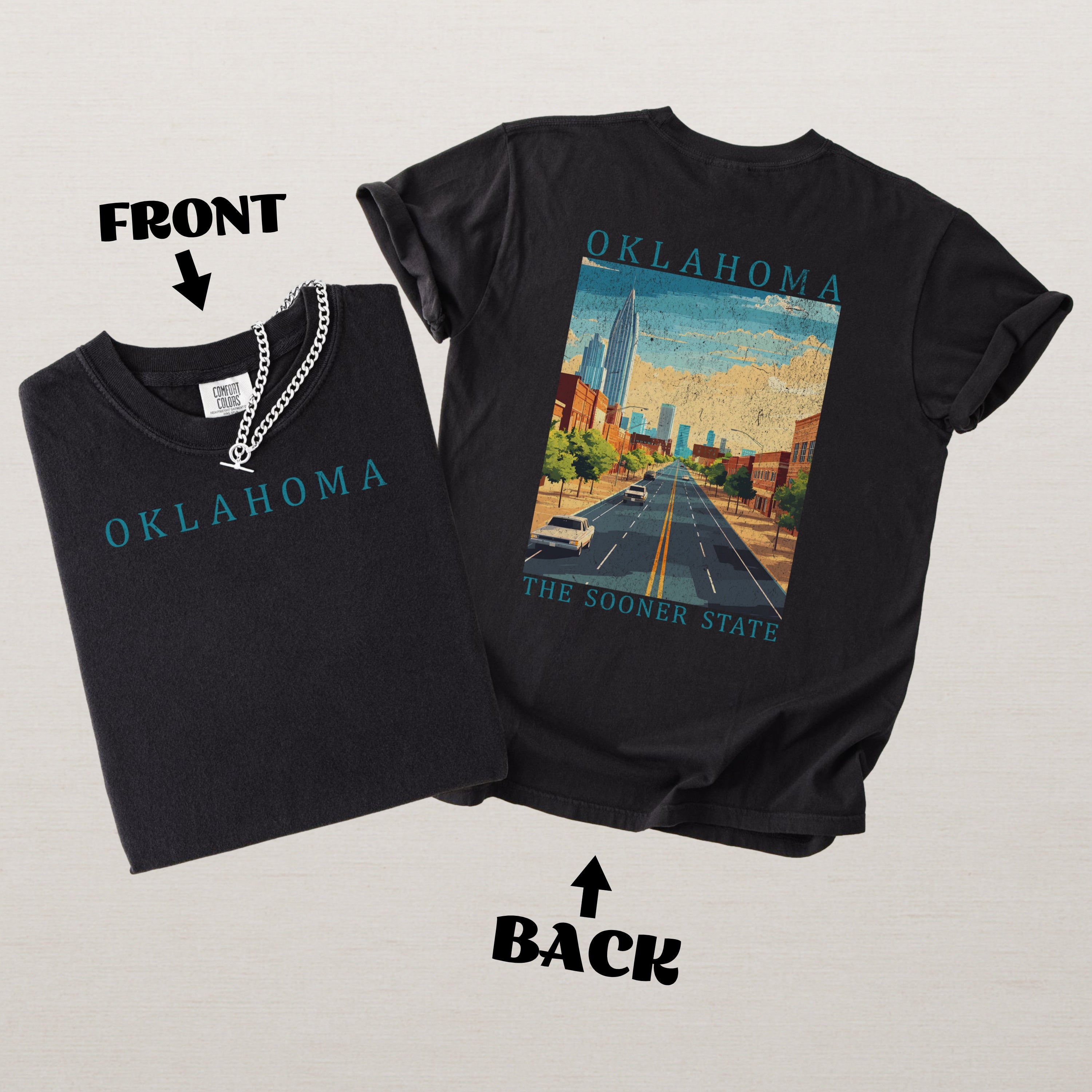 Oklahoma Scenic Poster Comfort Colors Shirt
