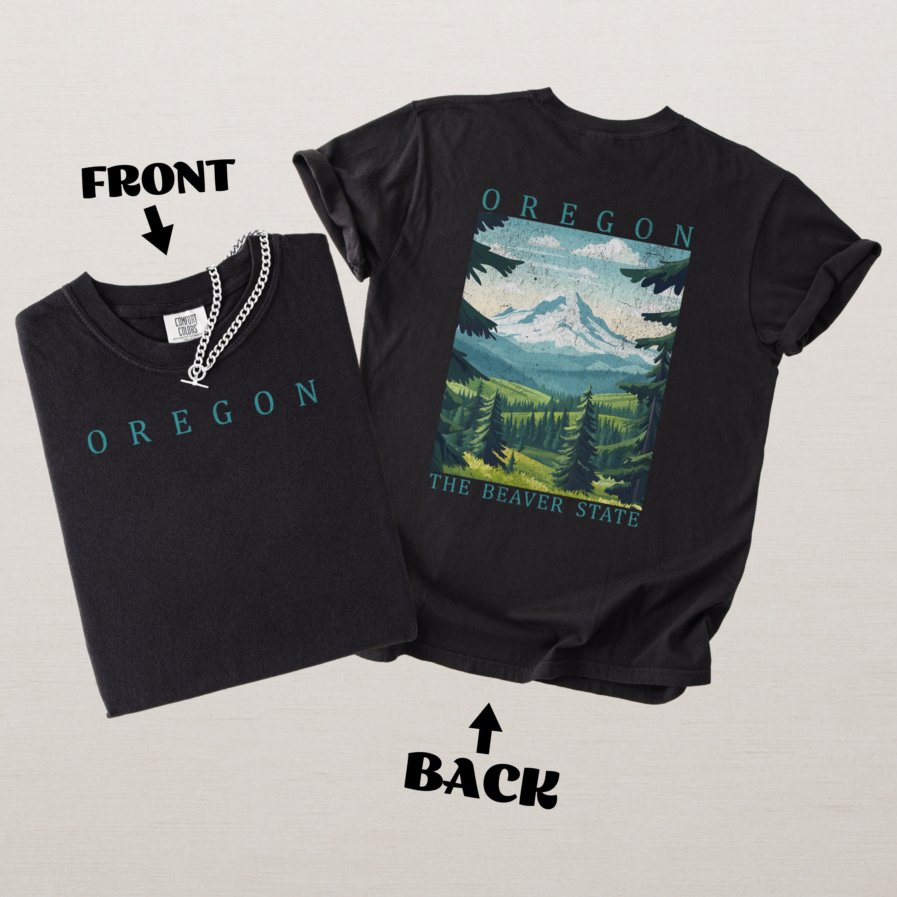 Oregon Scenic Poster Comfort Colors Shirt