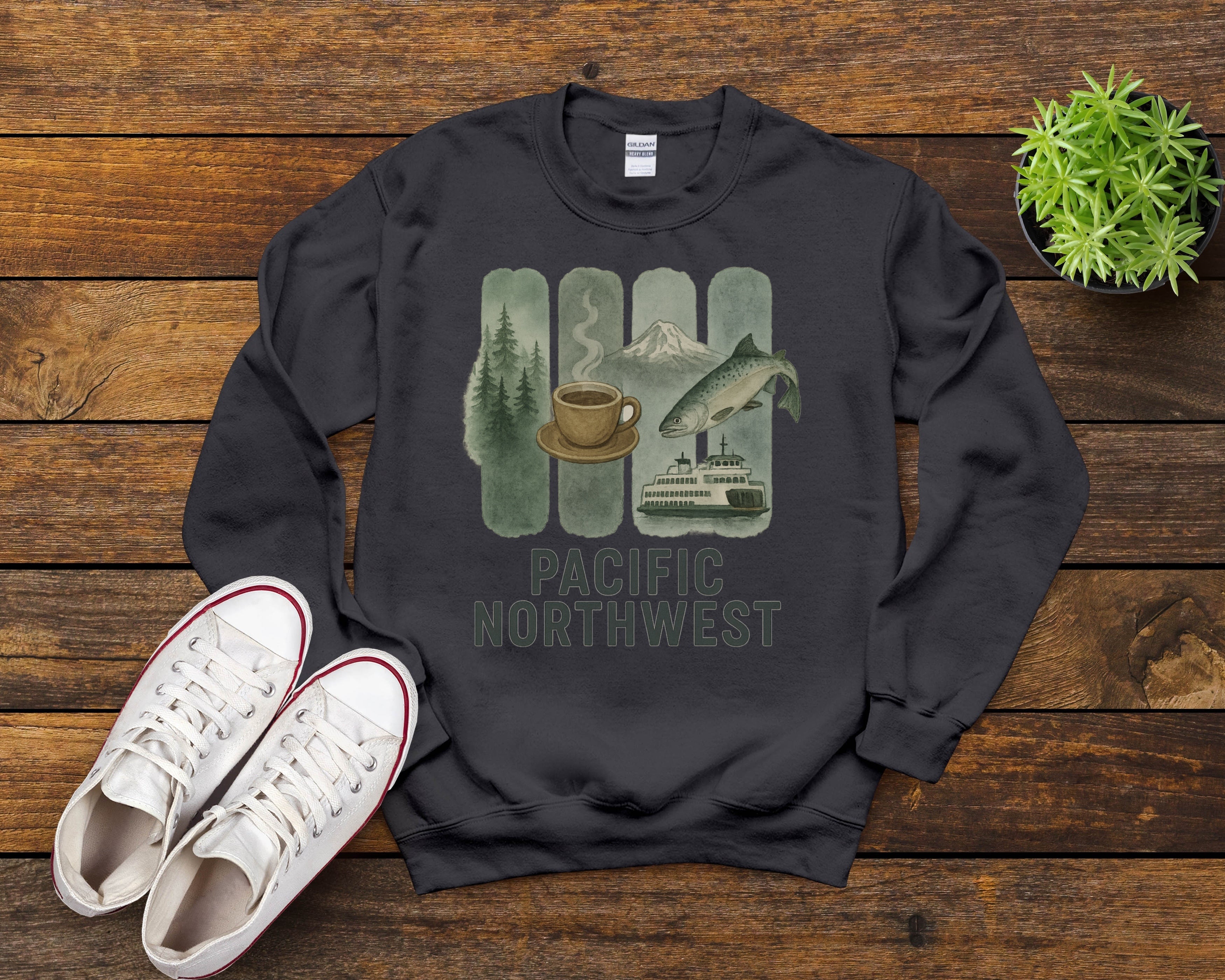 PNW Brushstroke Watercolor Sweatshirt