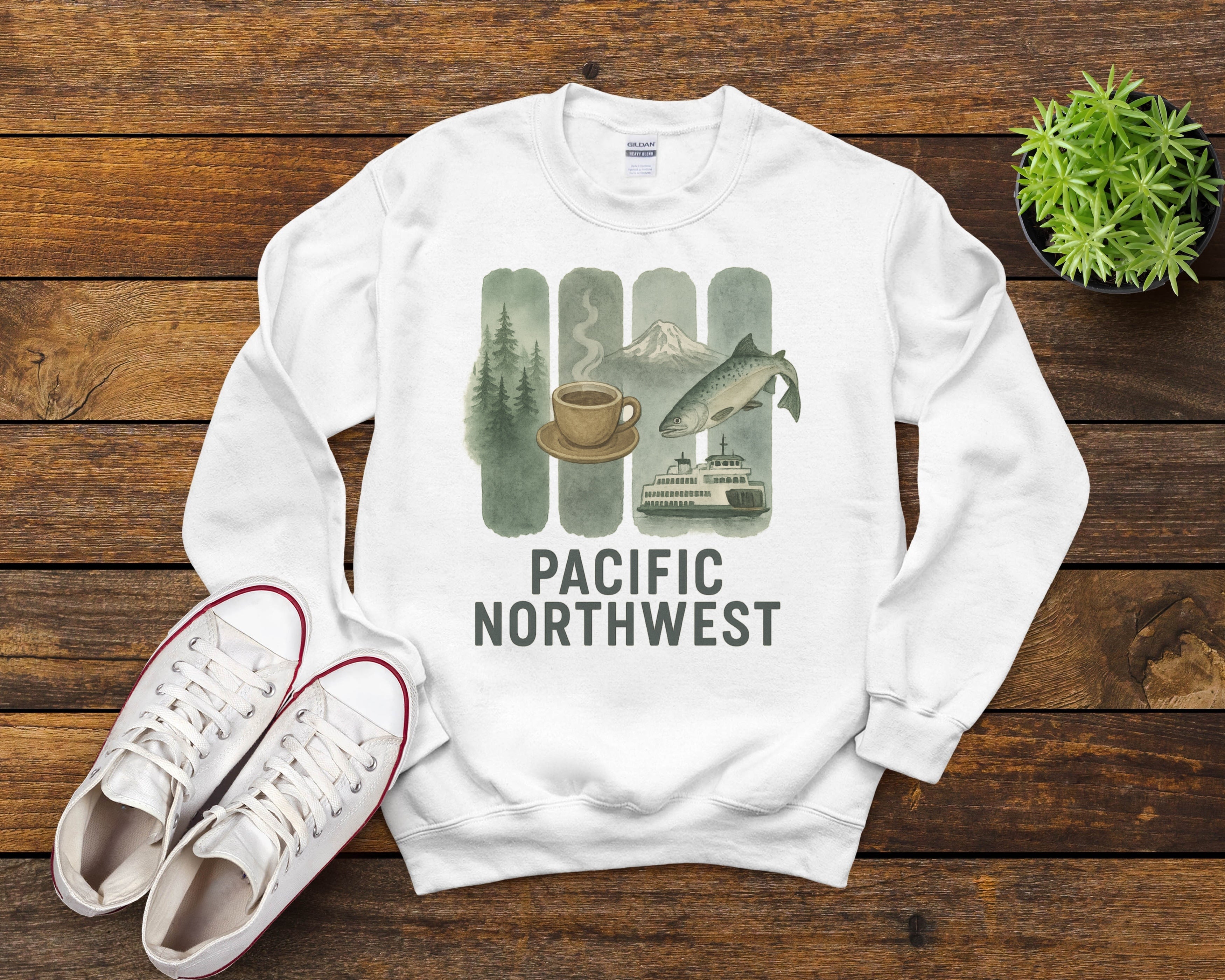 PNW Brushstroke Watercolor Sweatshirt