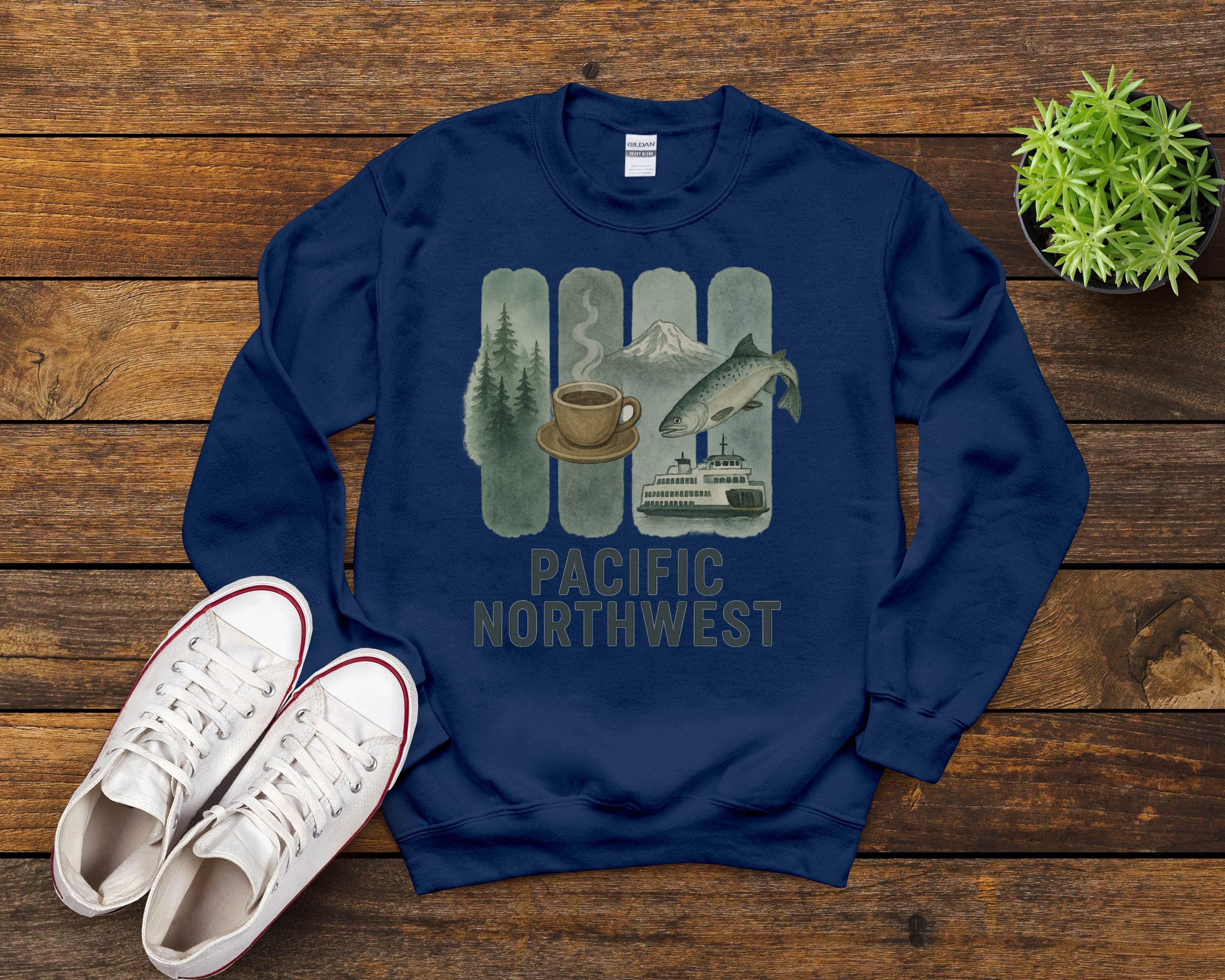 PNW Brushstroke Watercolor Sweatshirt