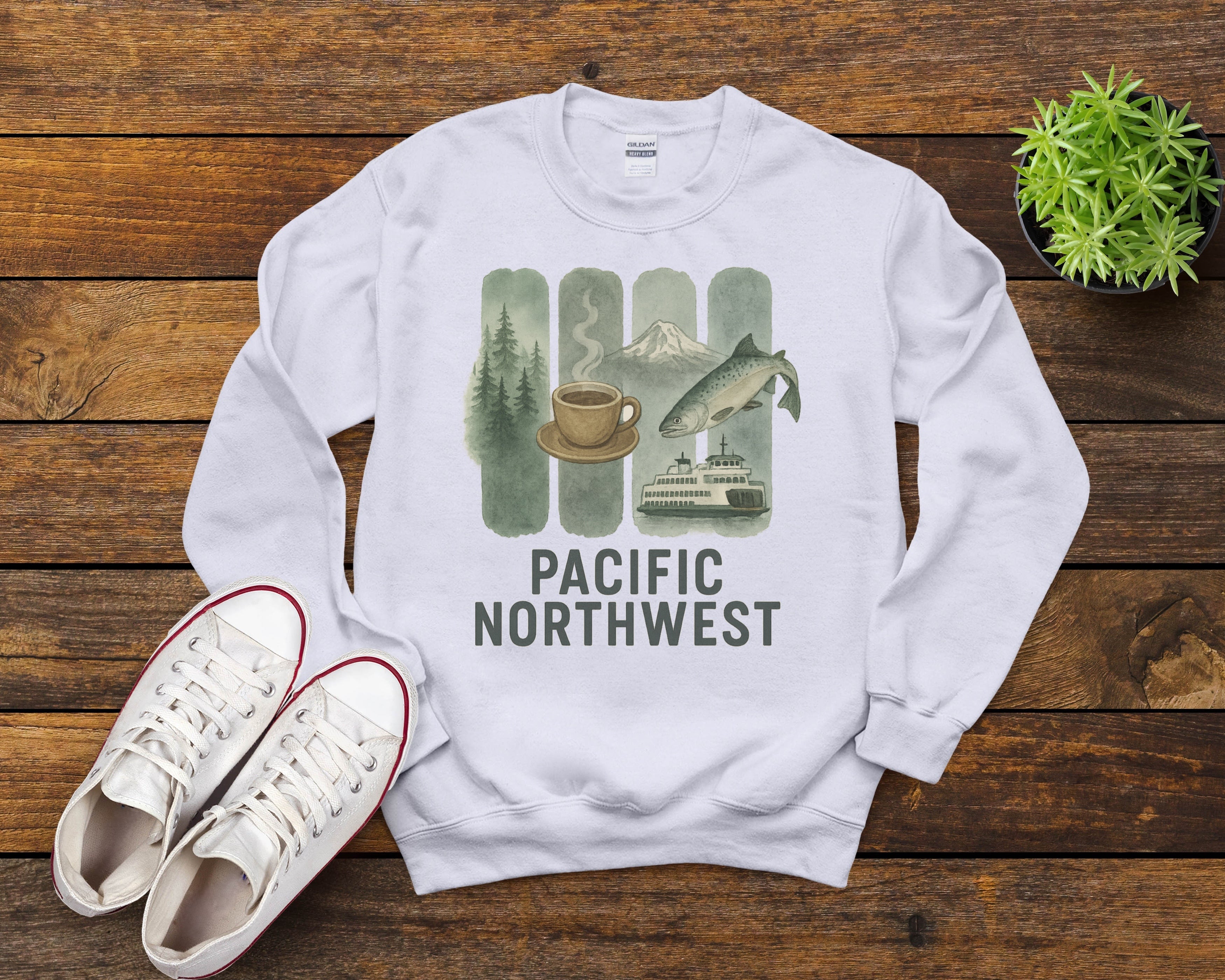 PNW Brushstroke Watercolor Sweatshirt