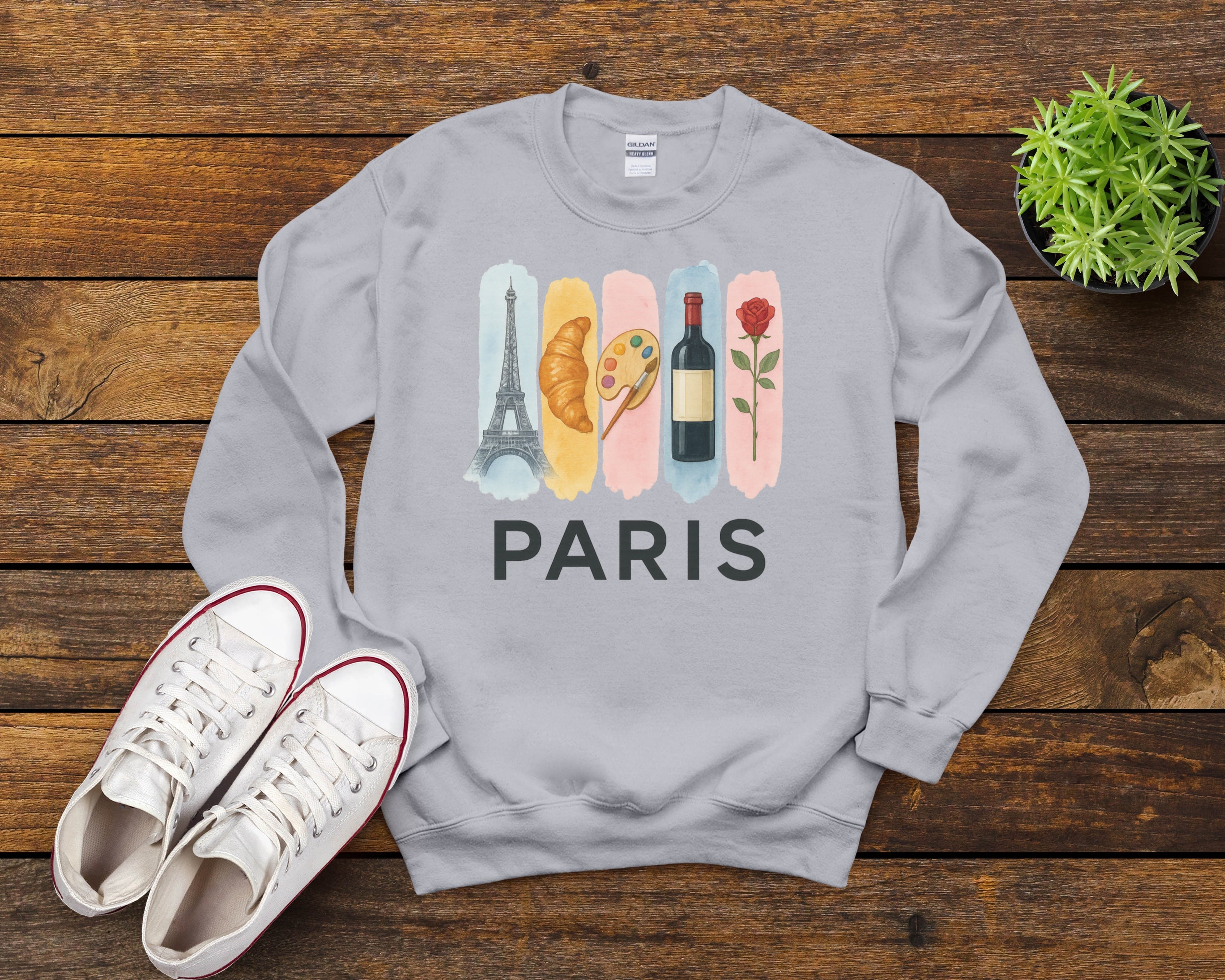 Paris Brushstroke Watercolor Sweatshirt