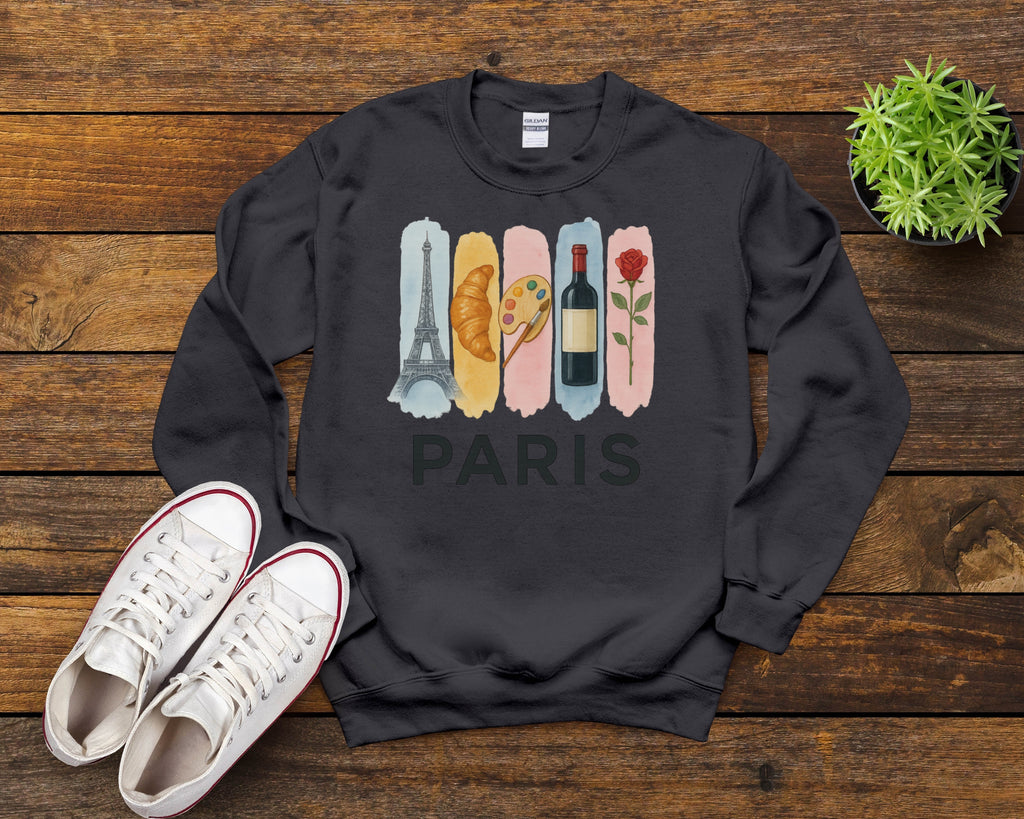 Paris Brushstroke Watercolor Sweatshirt