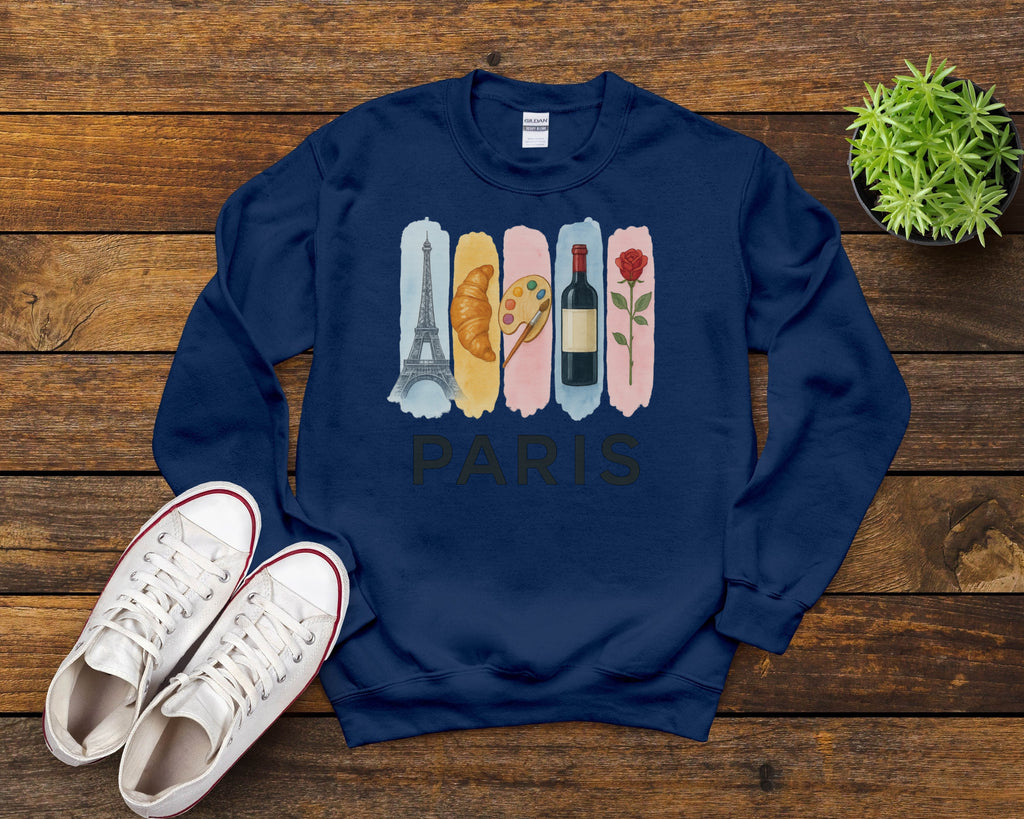Paris Brushstroke Watercolor Sweatshirt