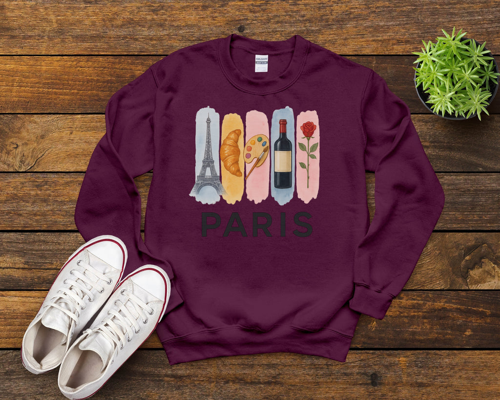 Paris Brushstroke Watercolor Sweatshirt