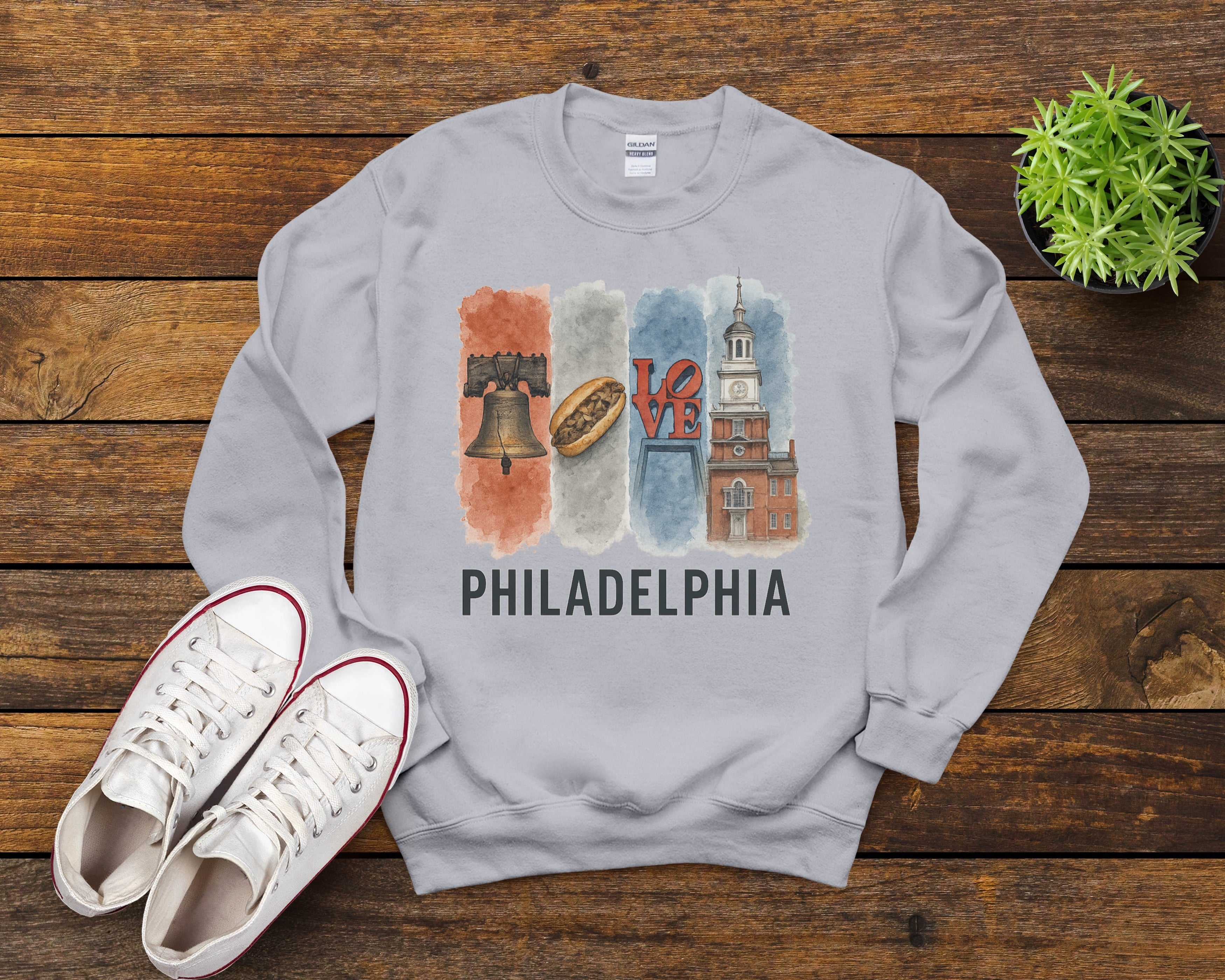 Philadelphia Brushstroke Watercolor Sweatshirt