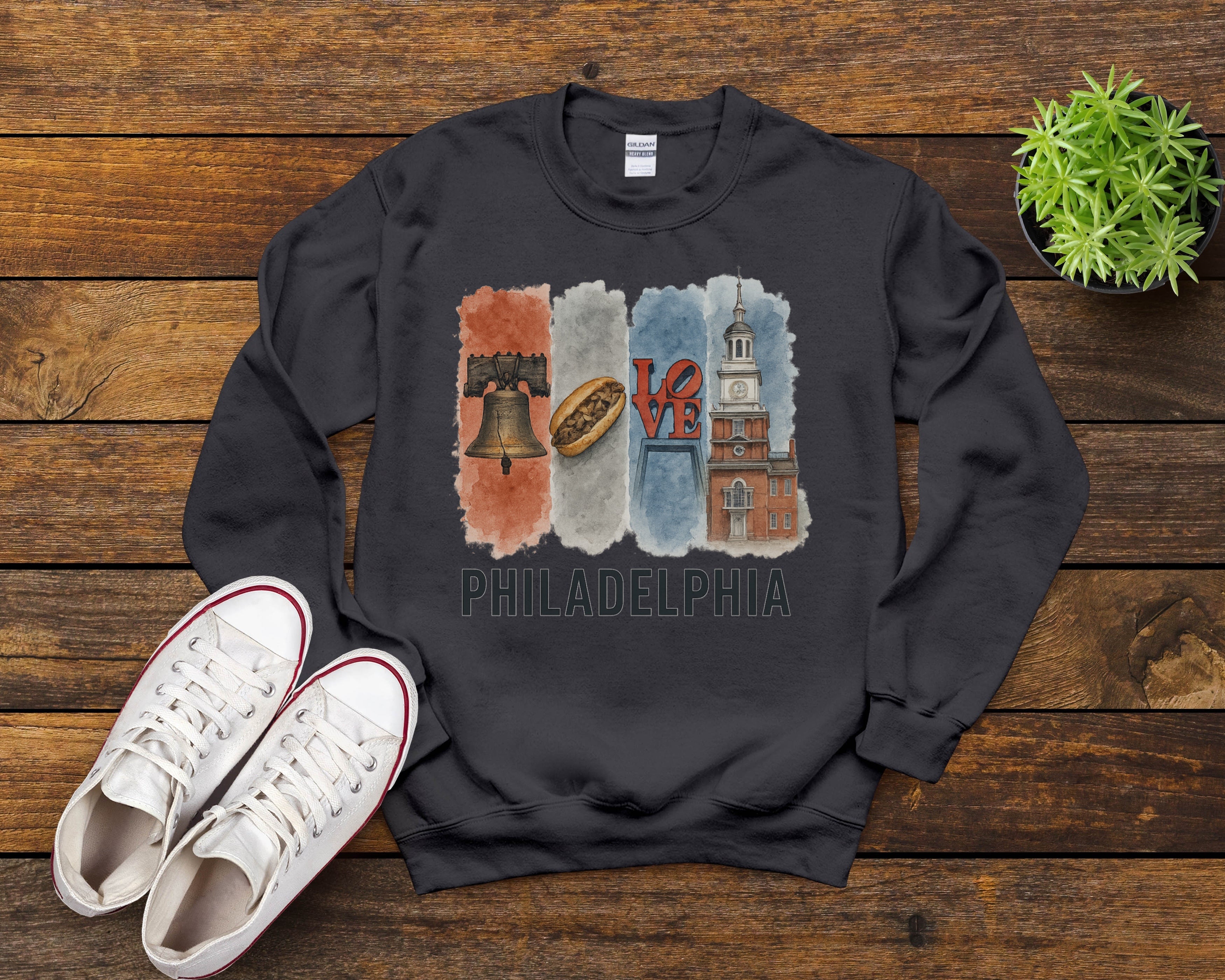 Philadelphia Brushstroke Watercolor Sweatshirt