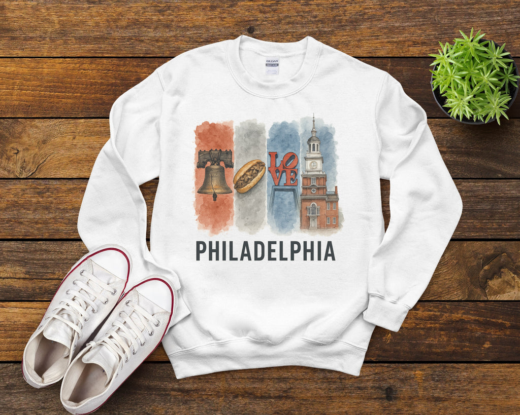 Philadelphia Brushstroke Watercolor Sweatshirt
