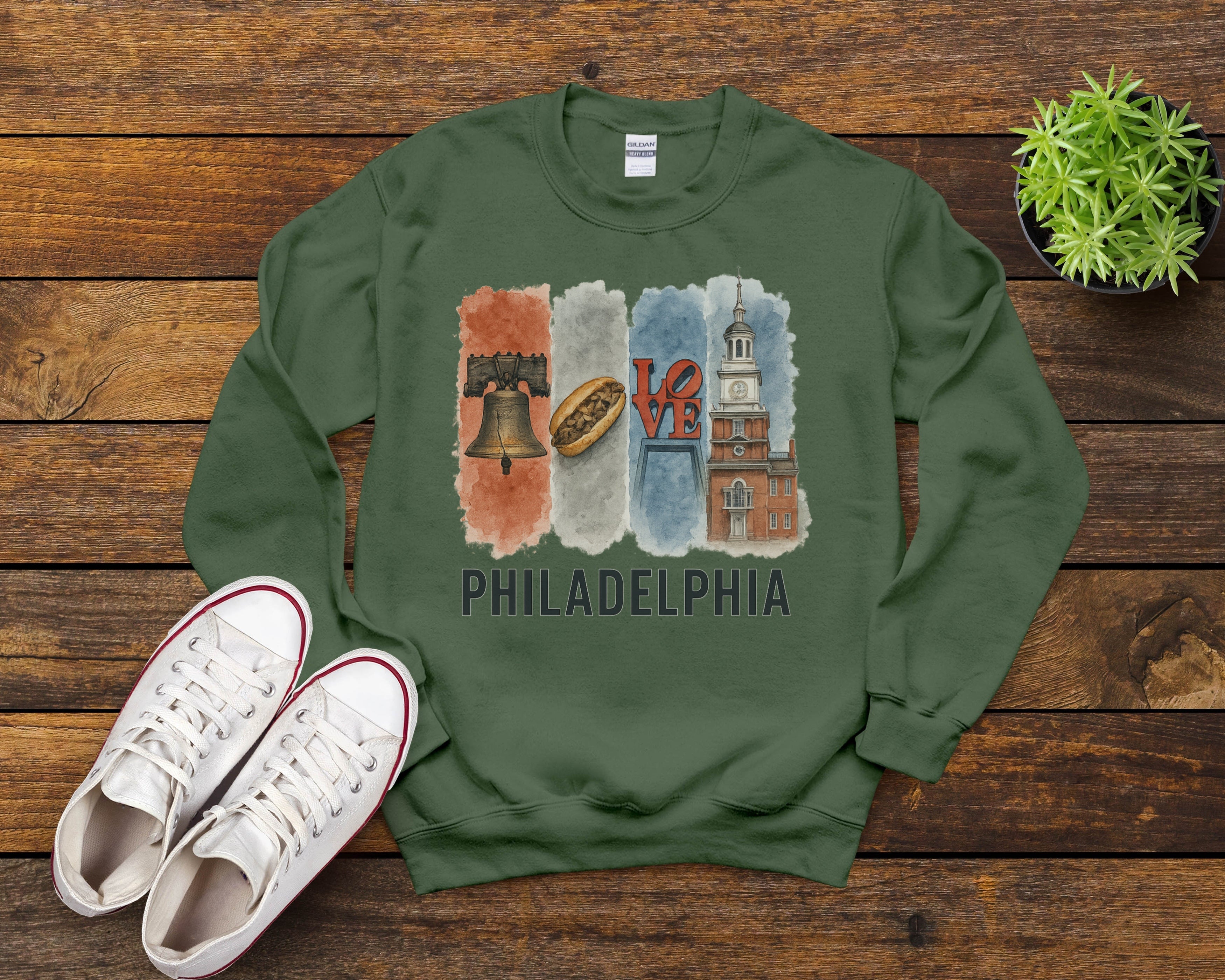 Philadelphia Brushstroke Watercolor Sweatshirt