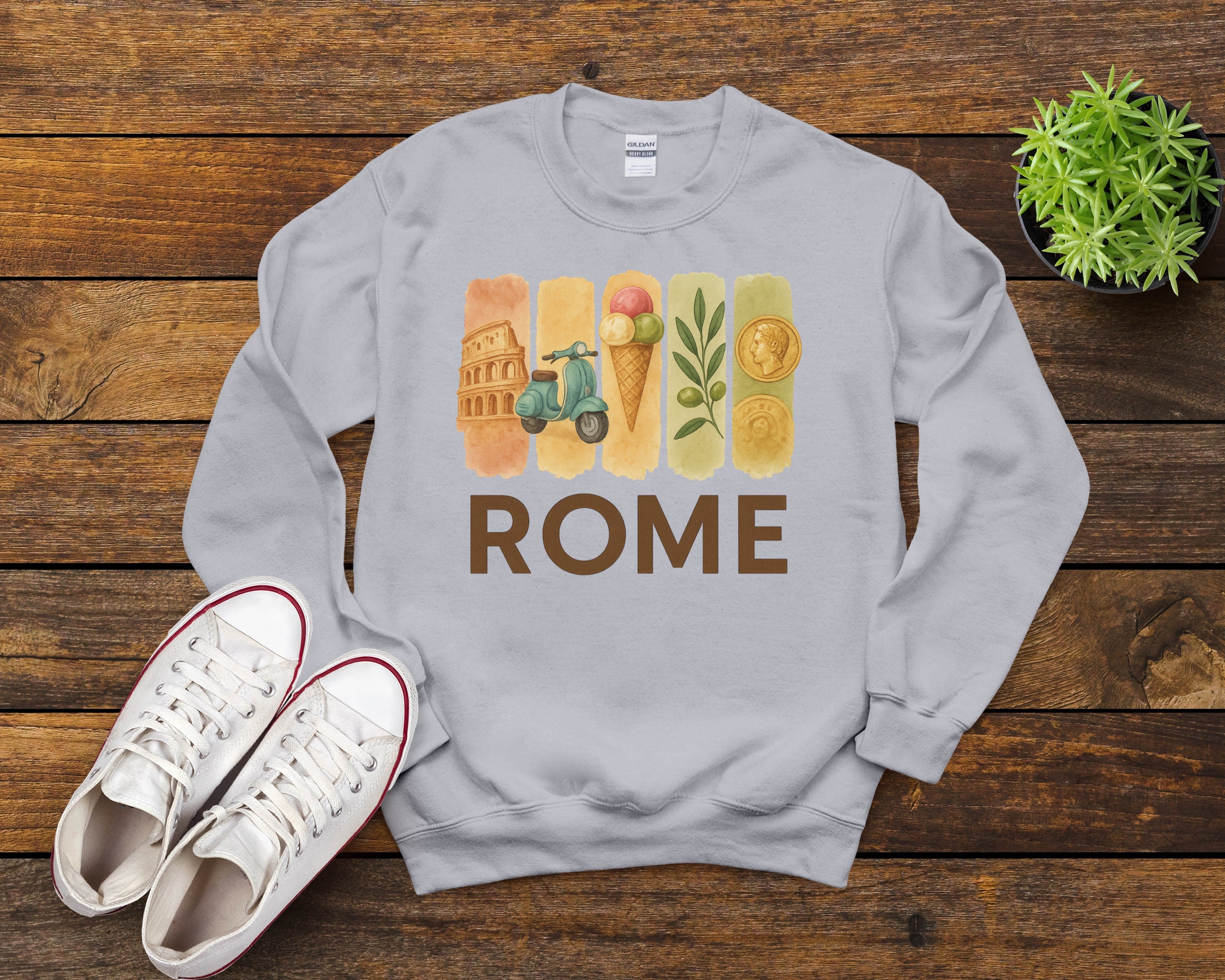 Rome Brushstroke Watercolor Sweatshirt