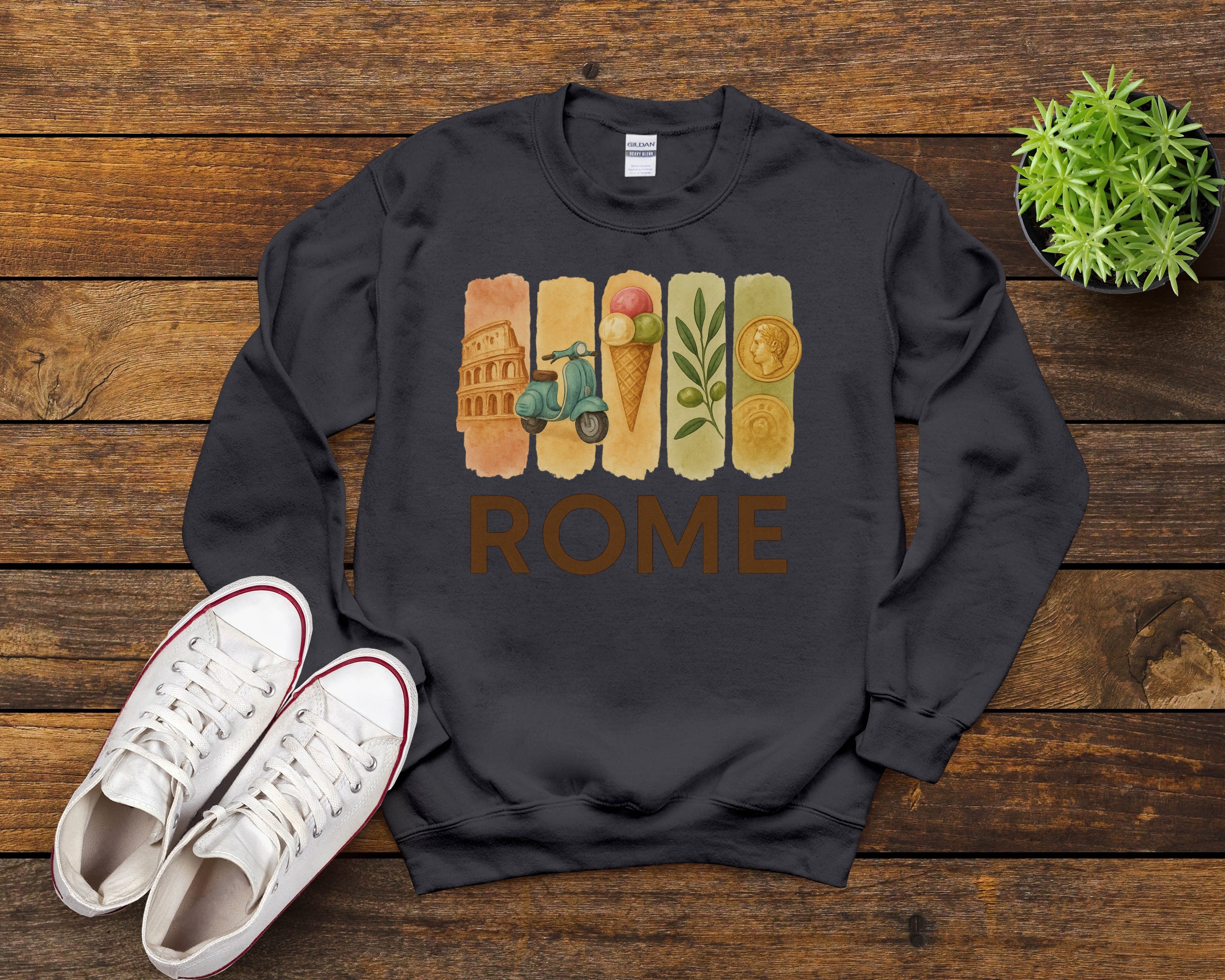Rome Brushstroke Watercolor Sweatshirt