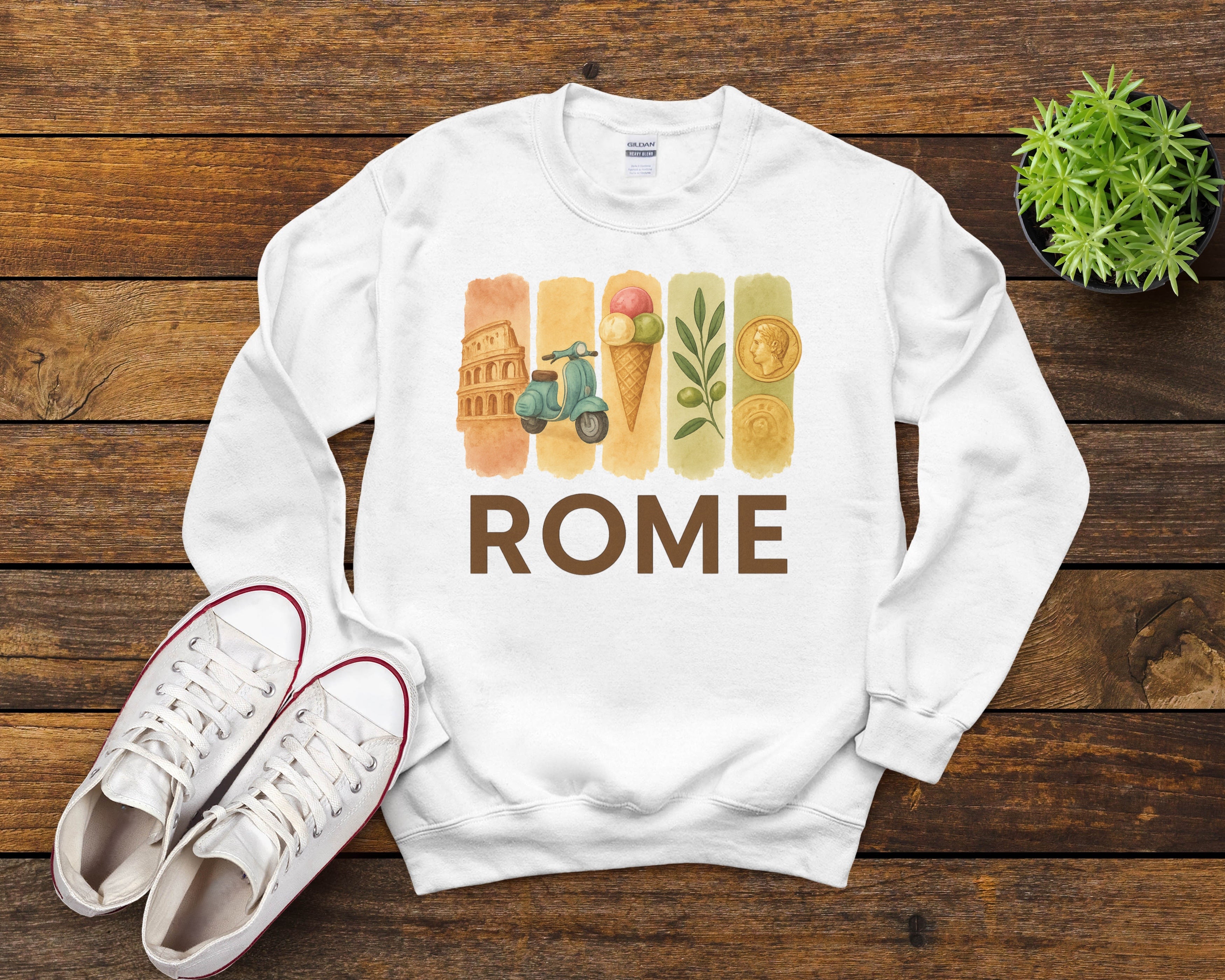 Rome Brushstroke Watercolor Sweatshirt