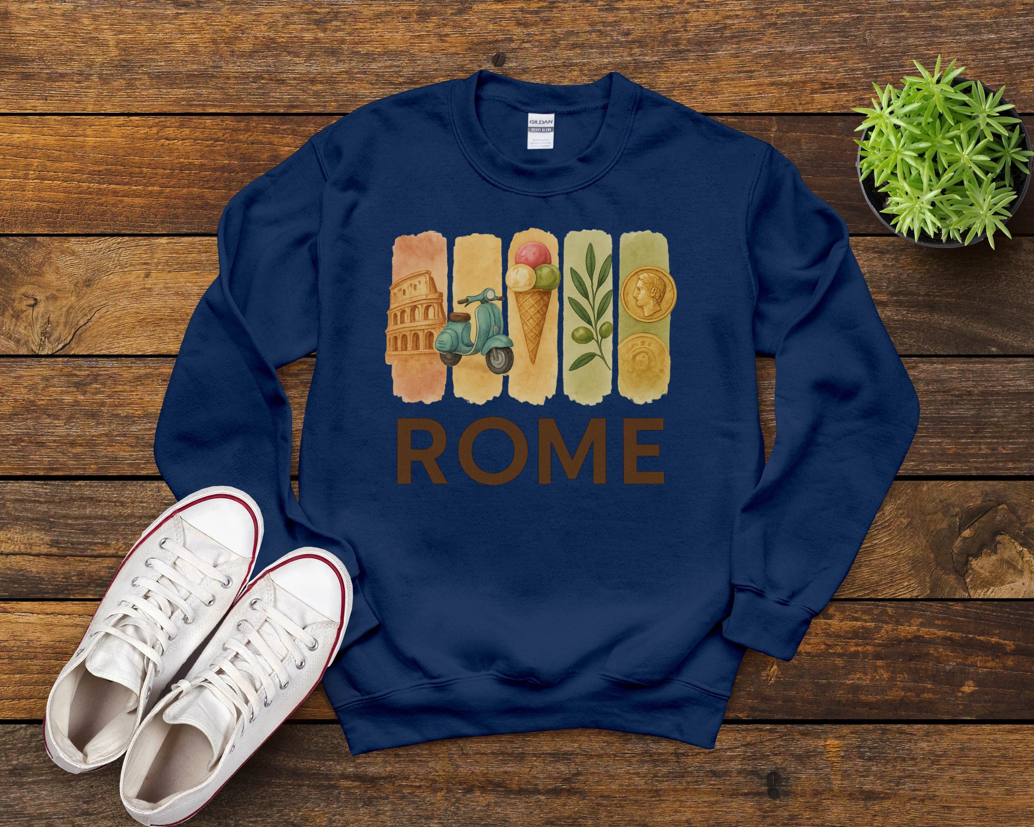 Rome Brushstroke Watercolor Sweatshirt