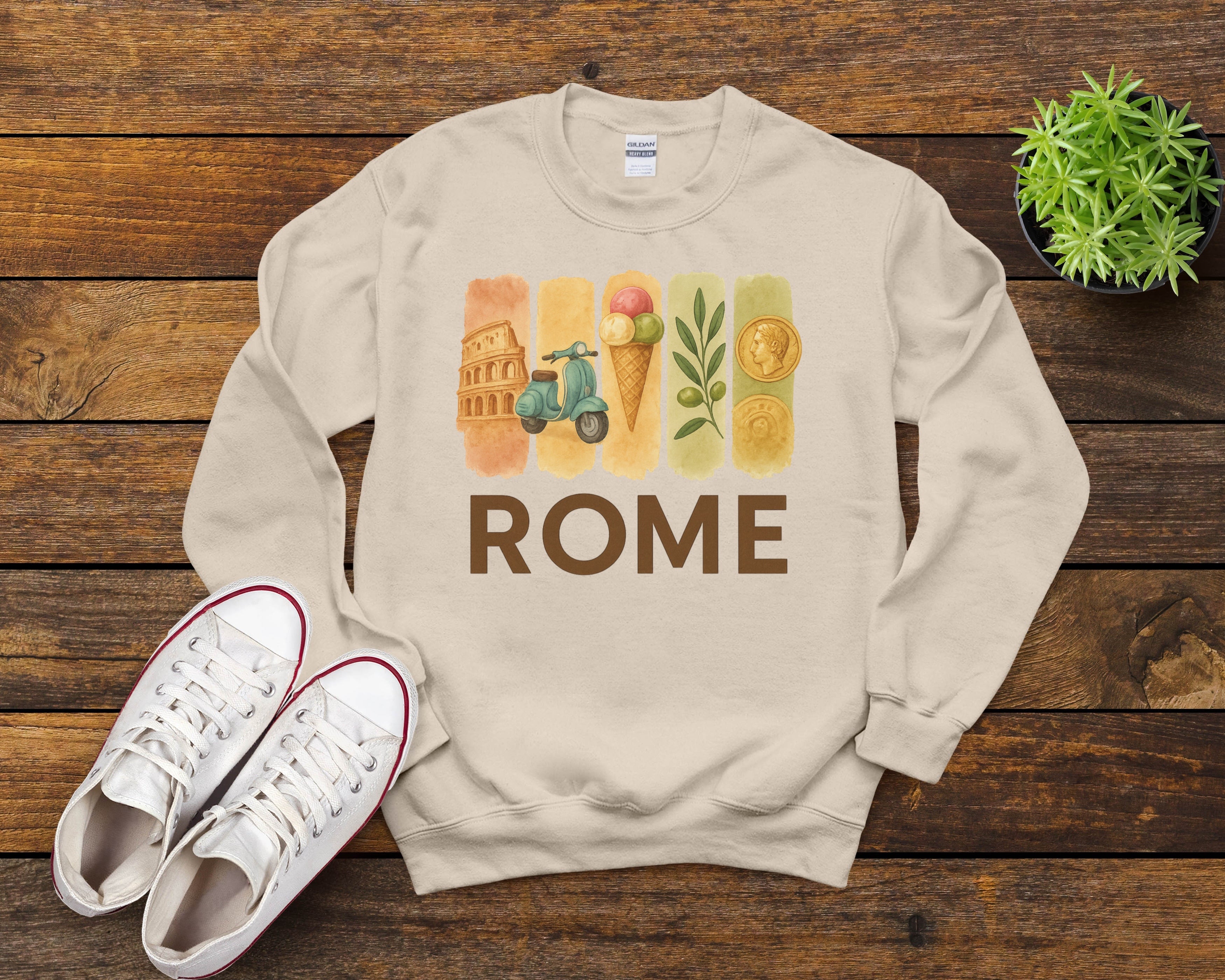 Rome Brushstroke Watercolor Sweatshirt