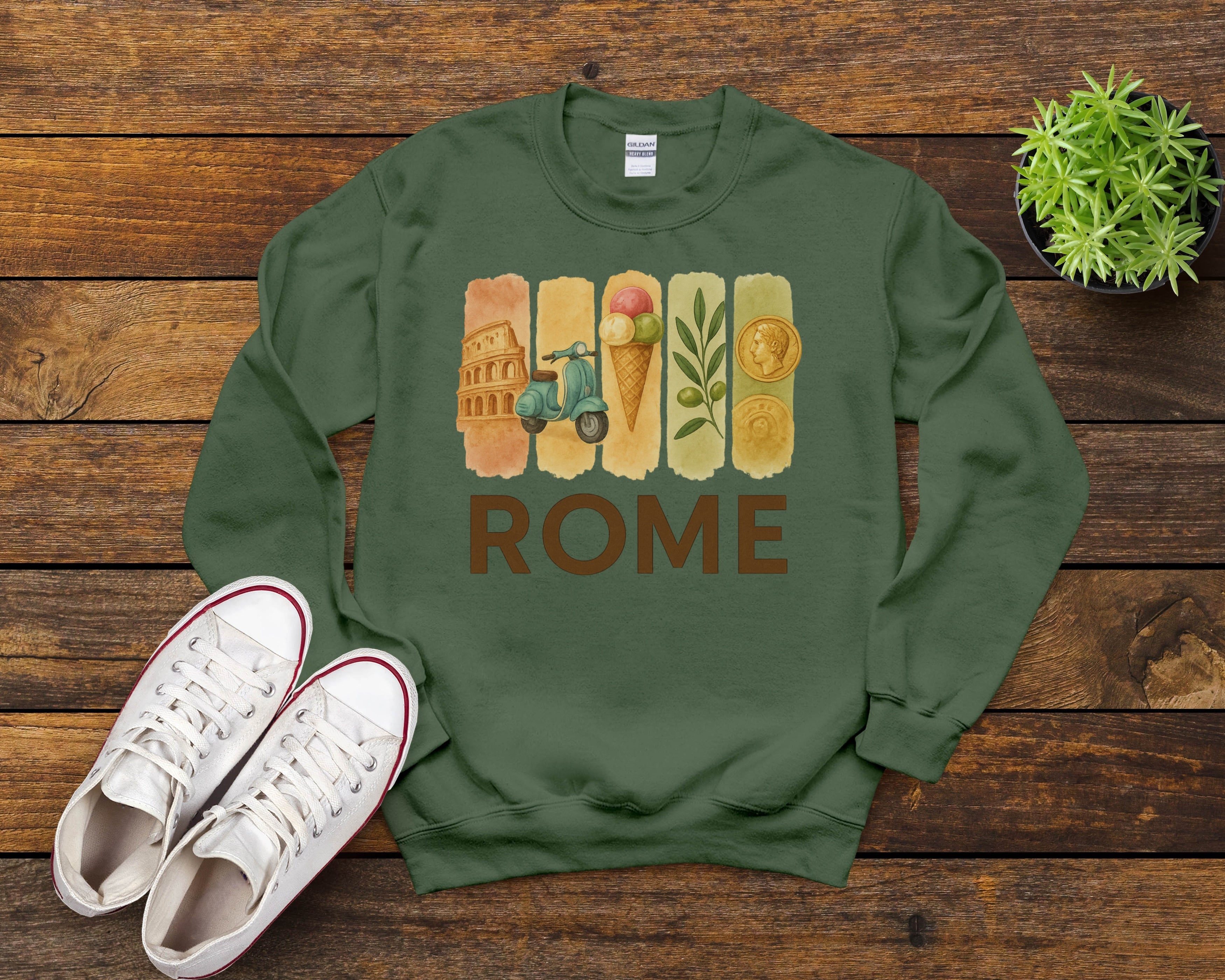 Rome Brushstroke Watercolor Sweatshirt