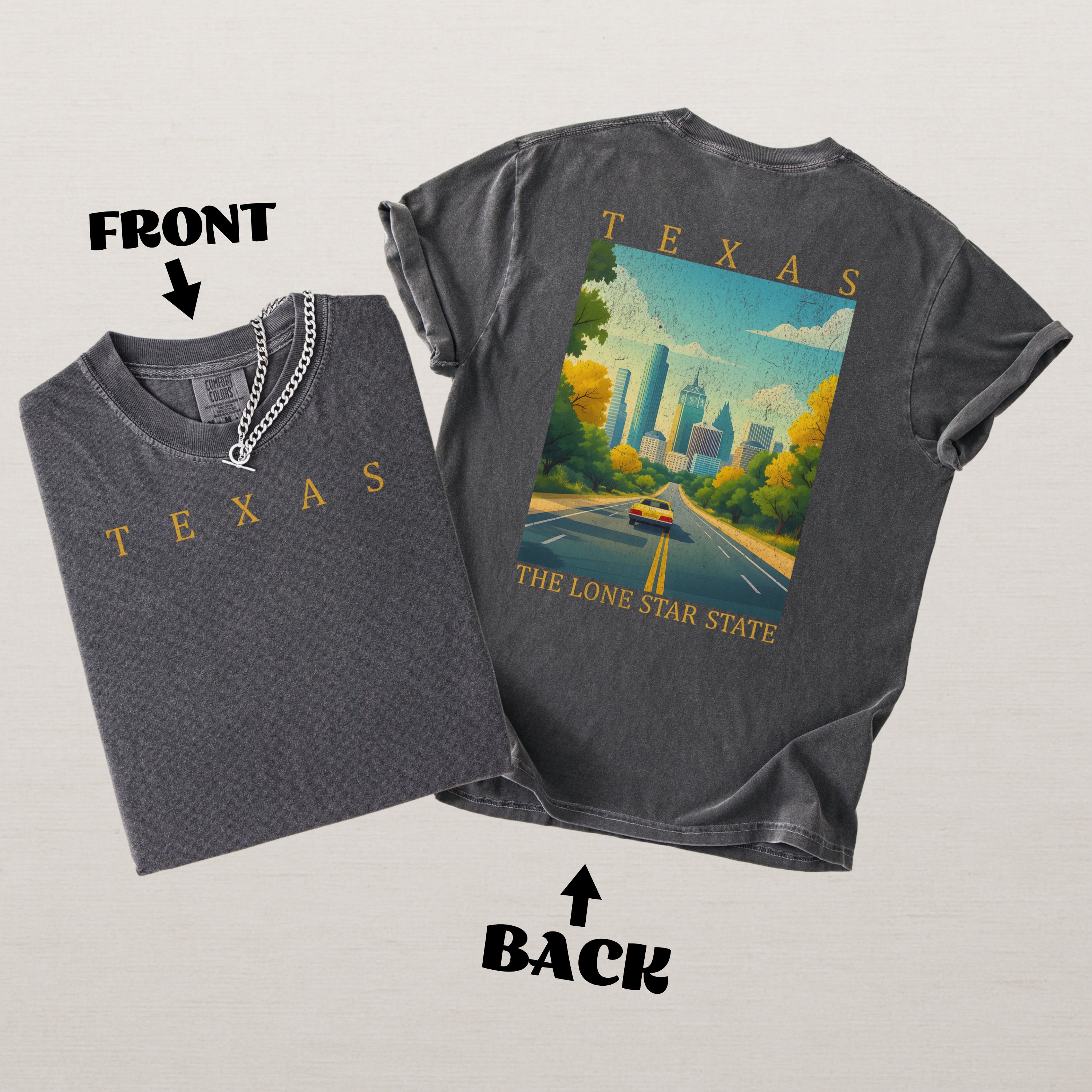 Texas Scenic Poster Comfort Colors Shirt