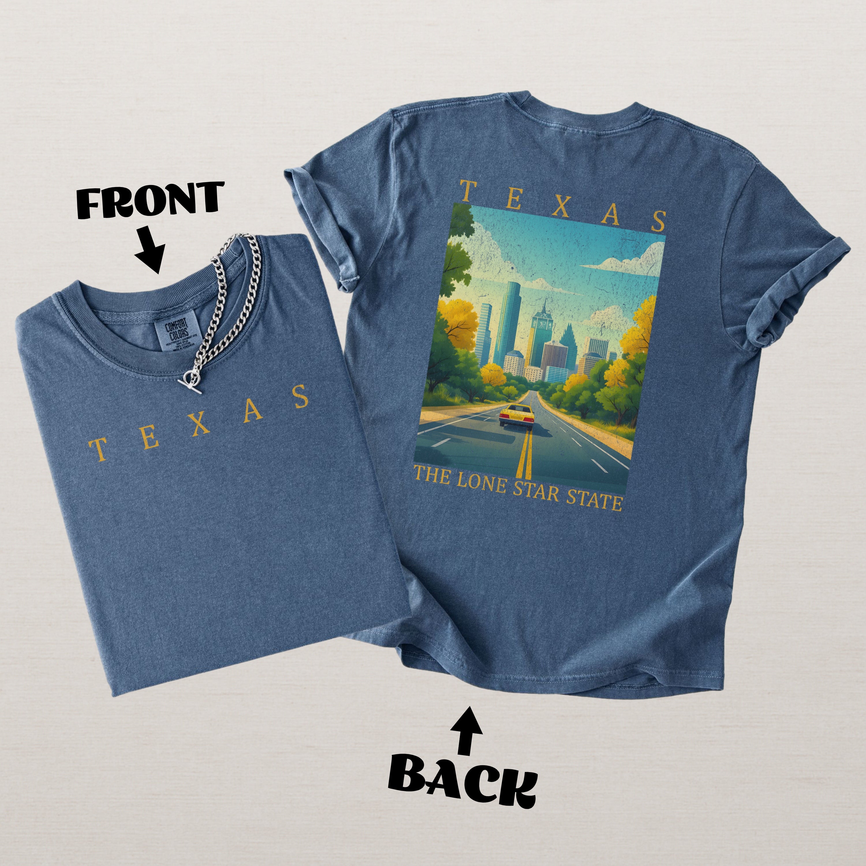 Texas Scenic Poster Comfort Colors Shirt