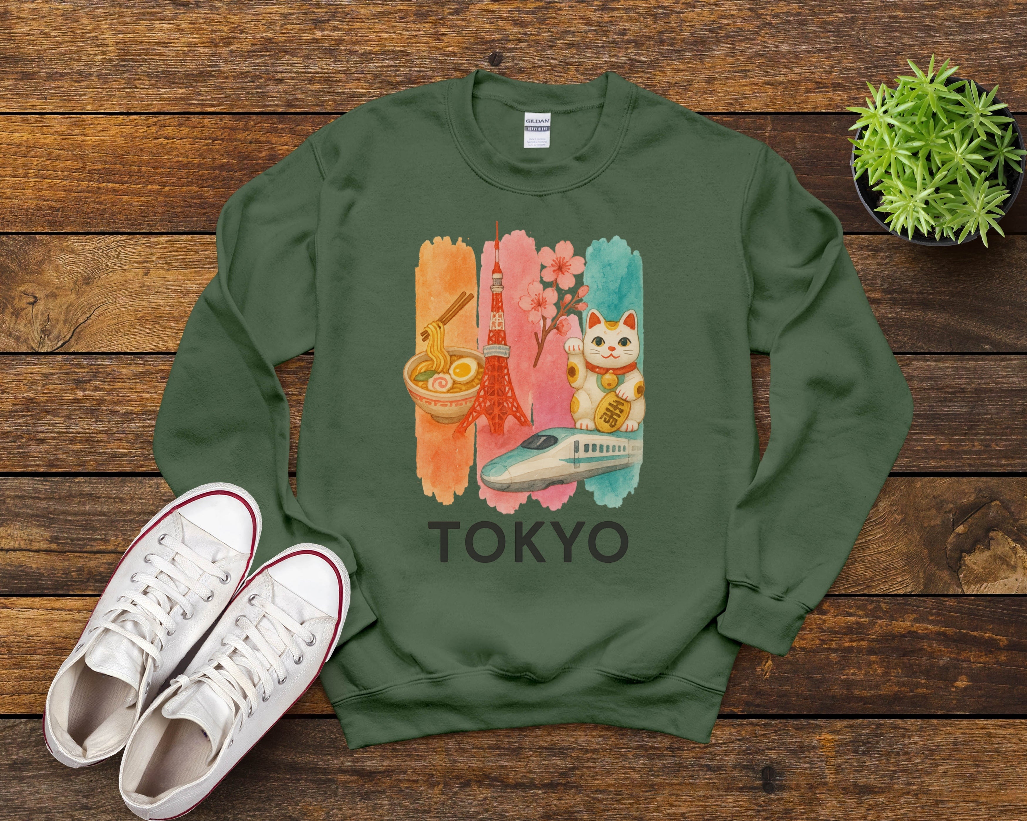 Tokyo Brushstroke Watercolor Sweatshirt