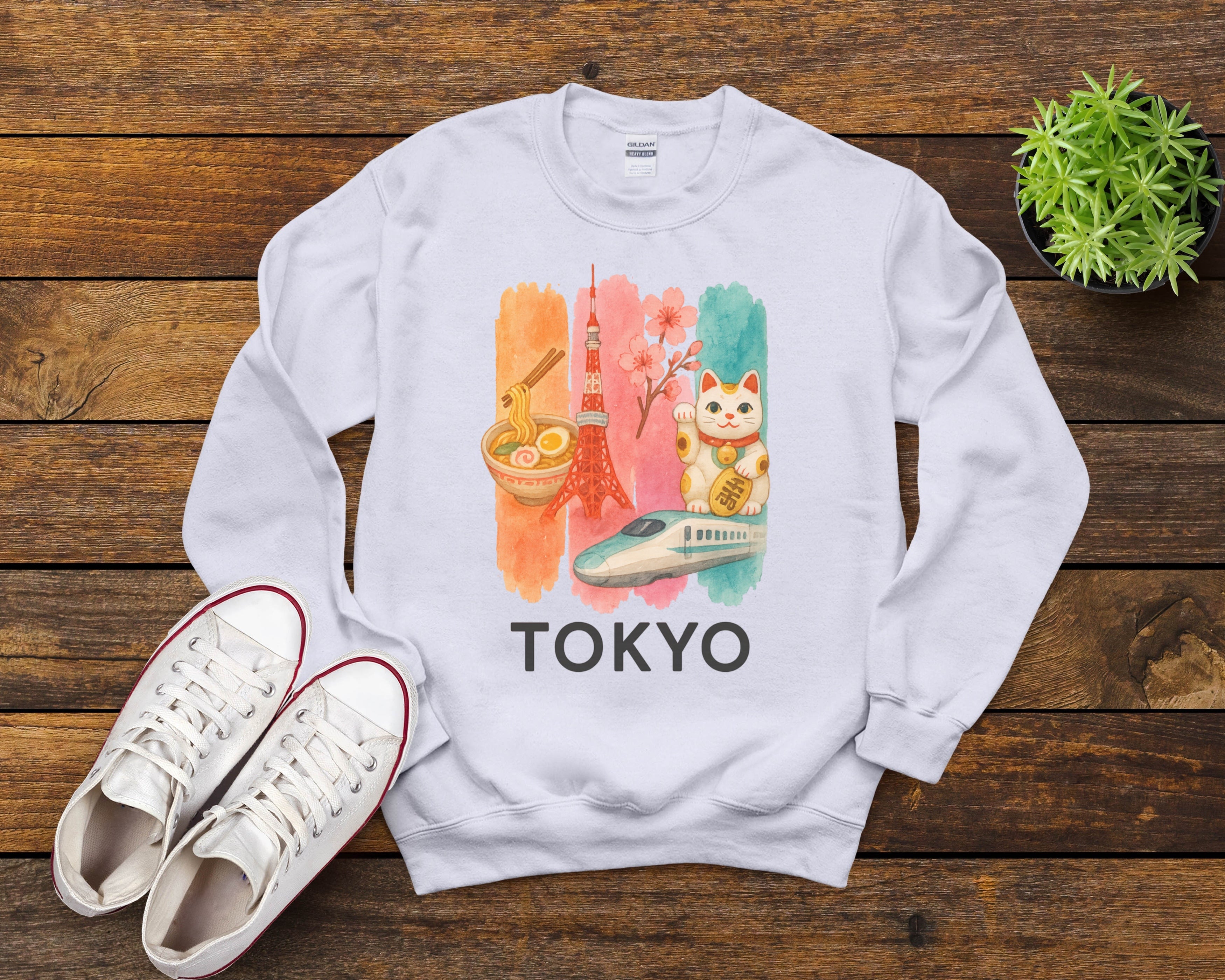 Tokyo Brushstroke Watercolor Sweatshirt