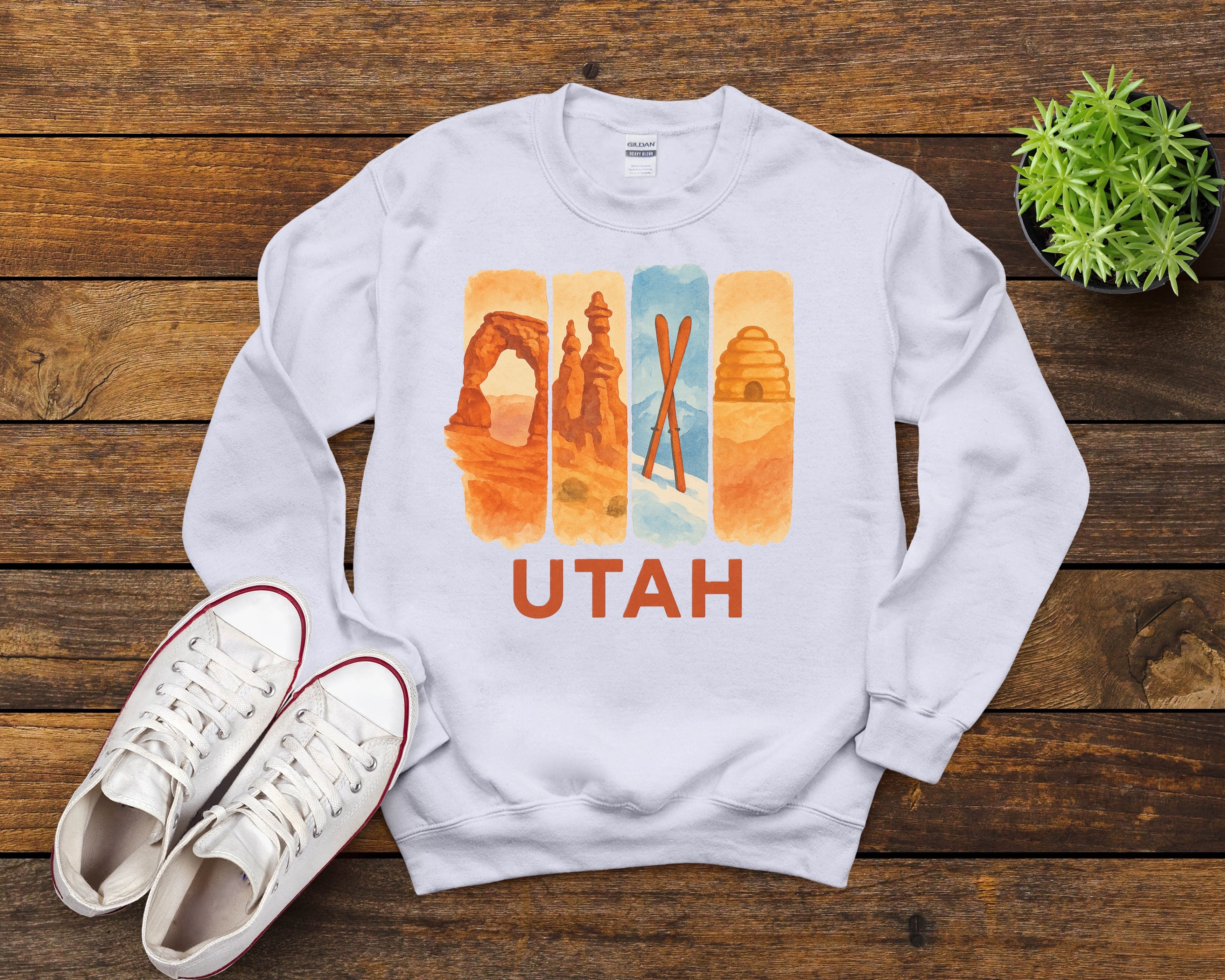 Utah Brushstroke Watercolor Sweatshirt