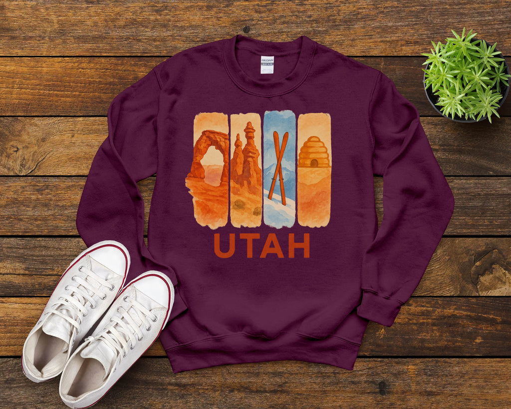 Utah Brushstroke Watercolor Sweatshirt