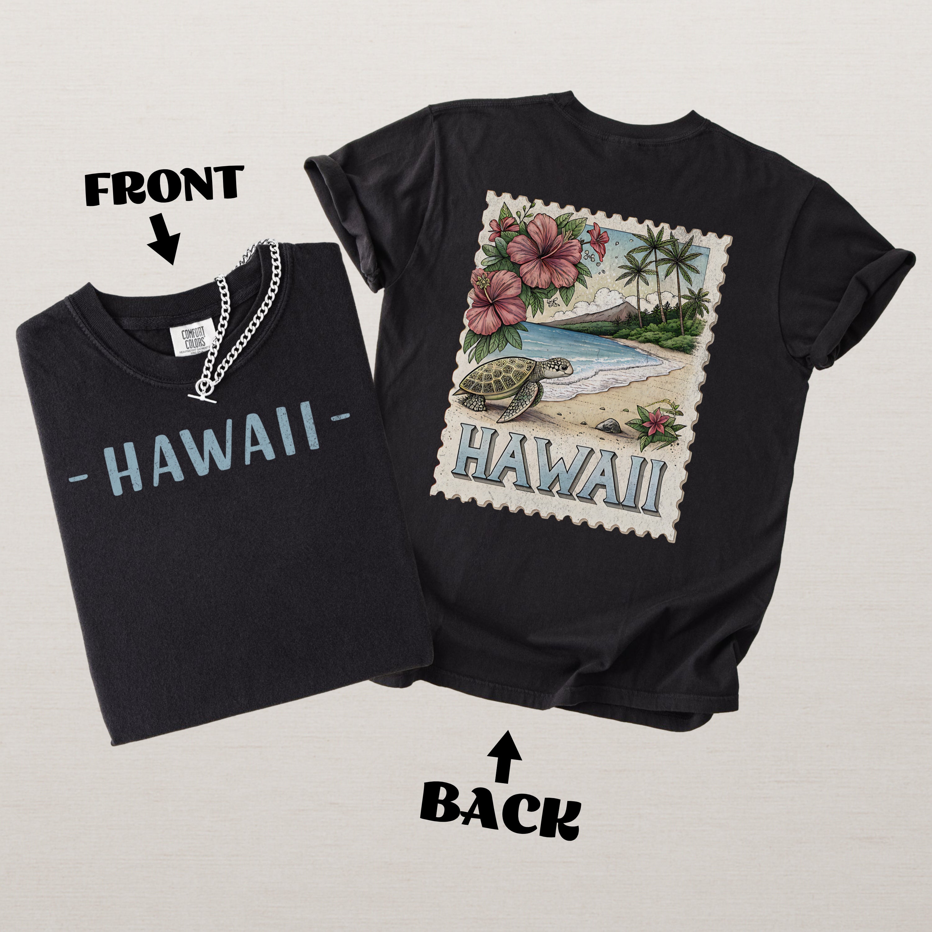 Vintage Hawaii Comfort Colors Retro Travel Stamp Souvenir T-Shirt