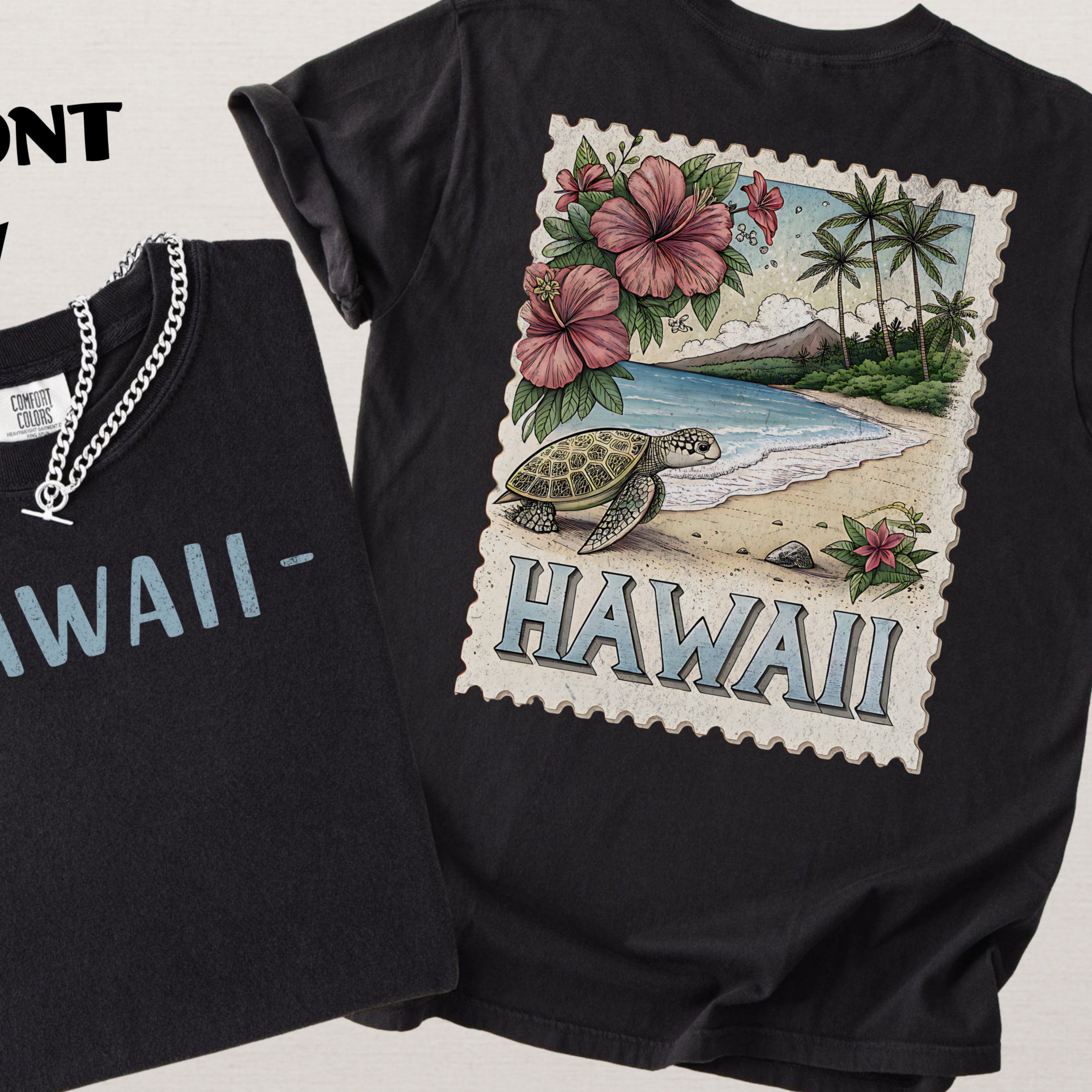 Vintage Hawaii Comfort Colors Retro Travel Stamp Souvenir T-Shirt