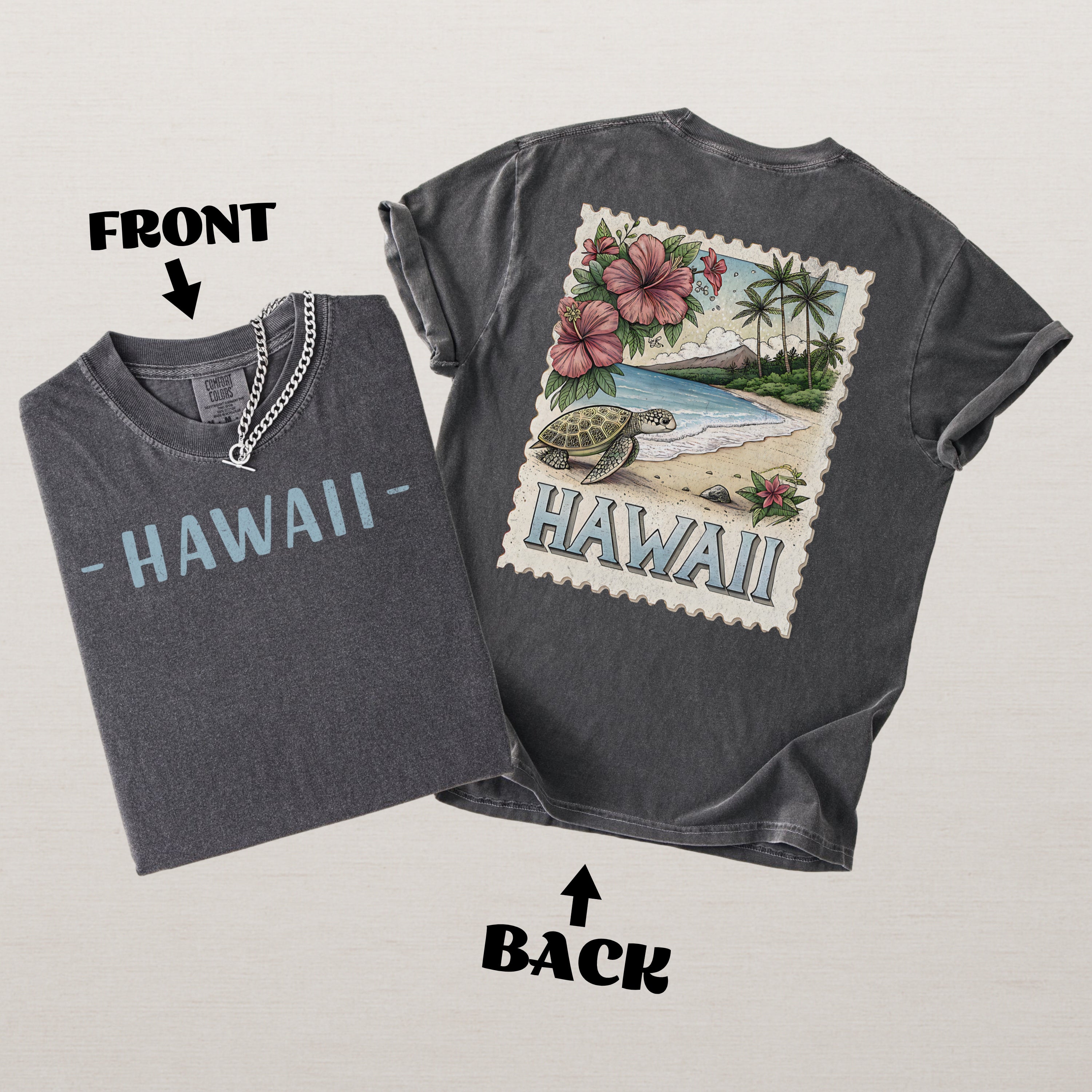 Vintage Hawaii Comfort Colors Retro Travel Stamp Souvenir T-Shirt