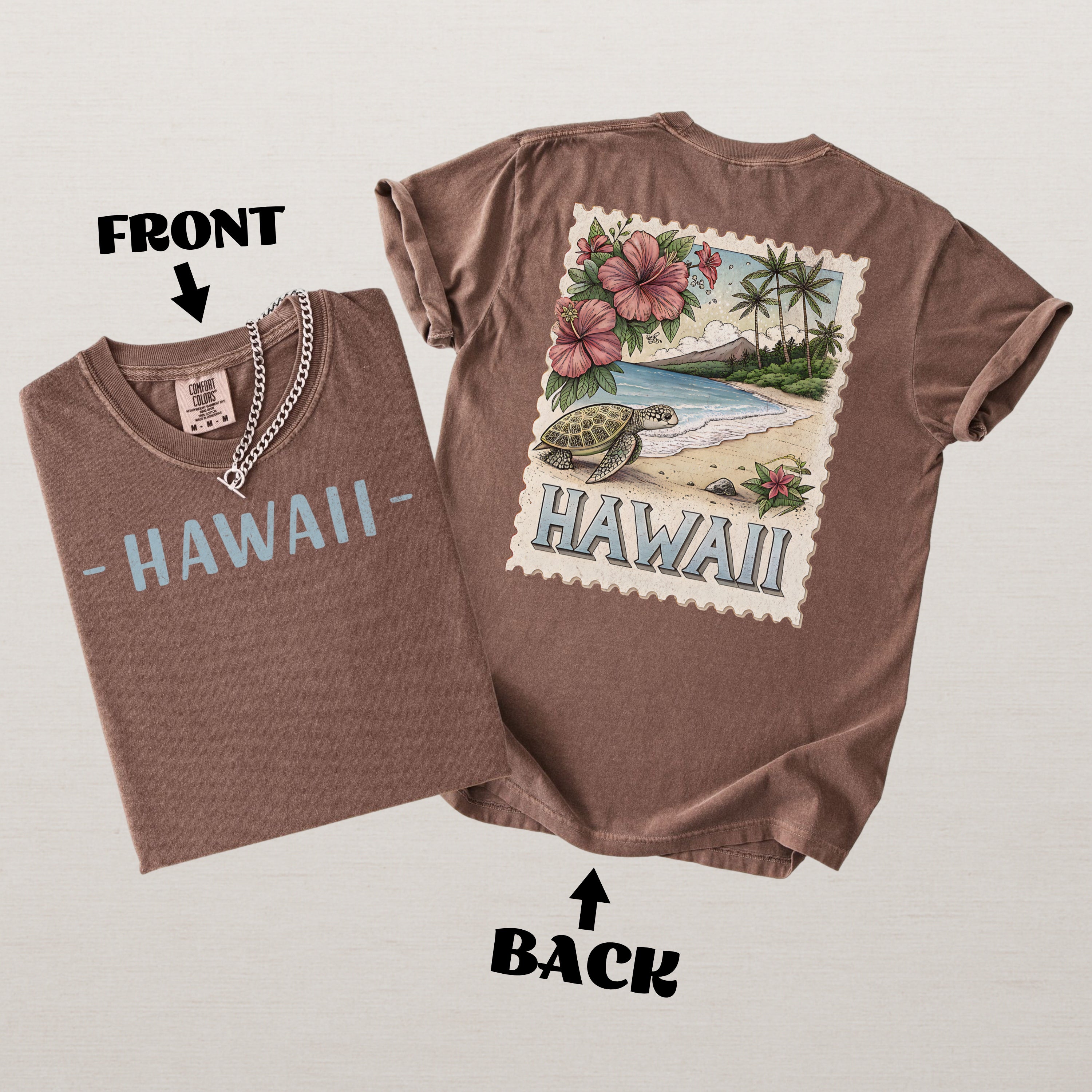 Vintage Hawaii Comfort Colors Retro Travel Stamp Souvenir T-Shirt