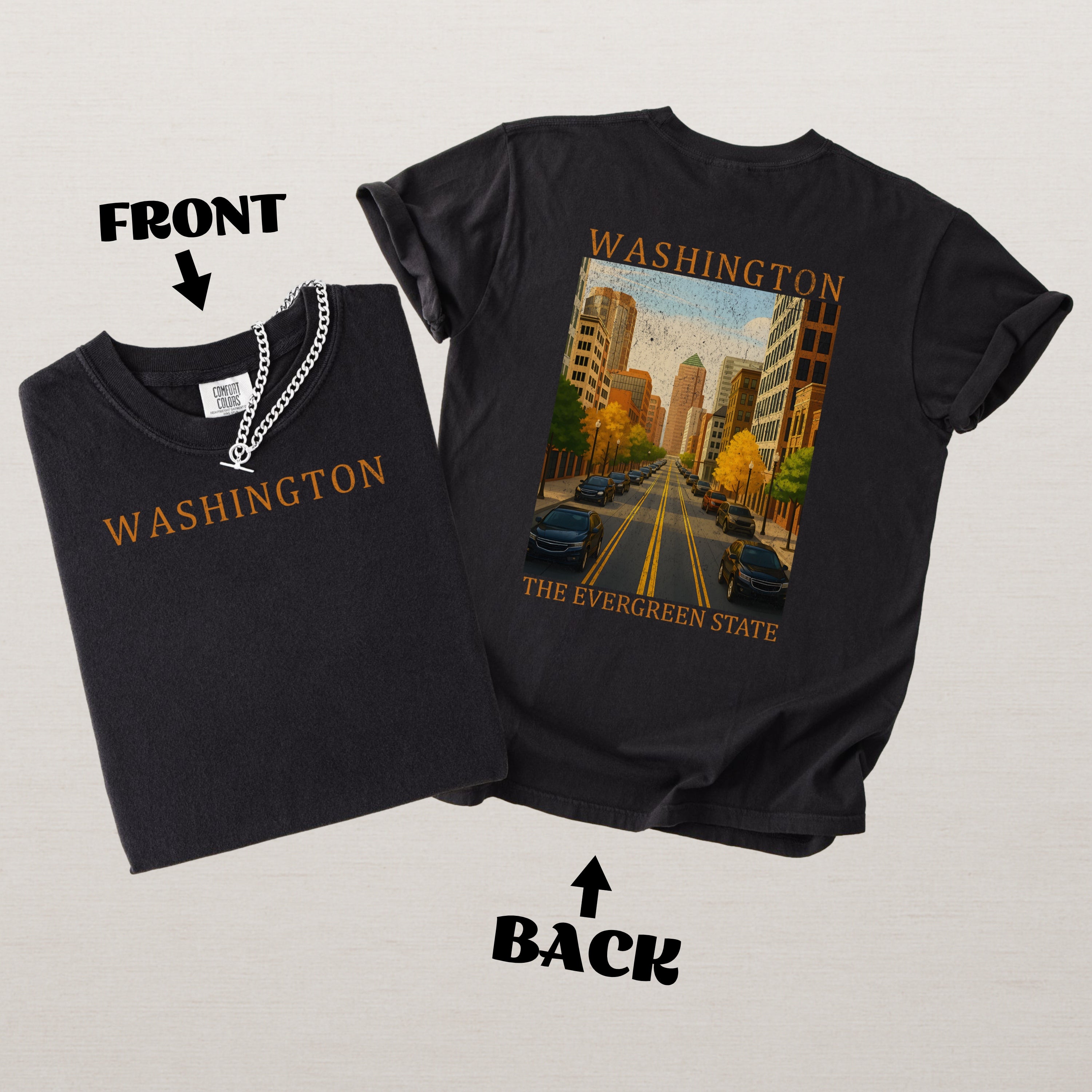 Washington Scenic Poster Comfort Colors Shirt